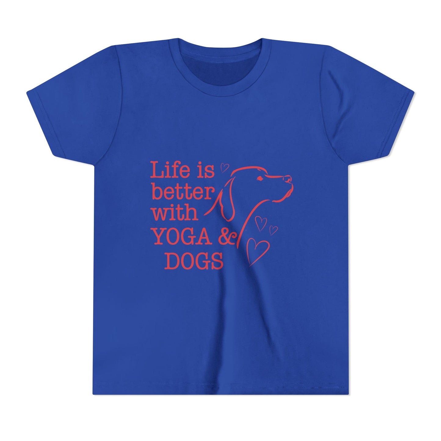 "Life Is Better With Yoga & Dogs" I Kids Yoga & Dog Lover Shirt I Meditation Gift For Kids