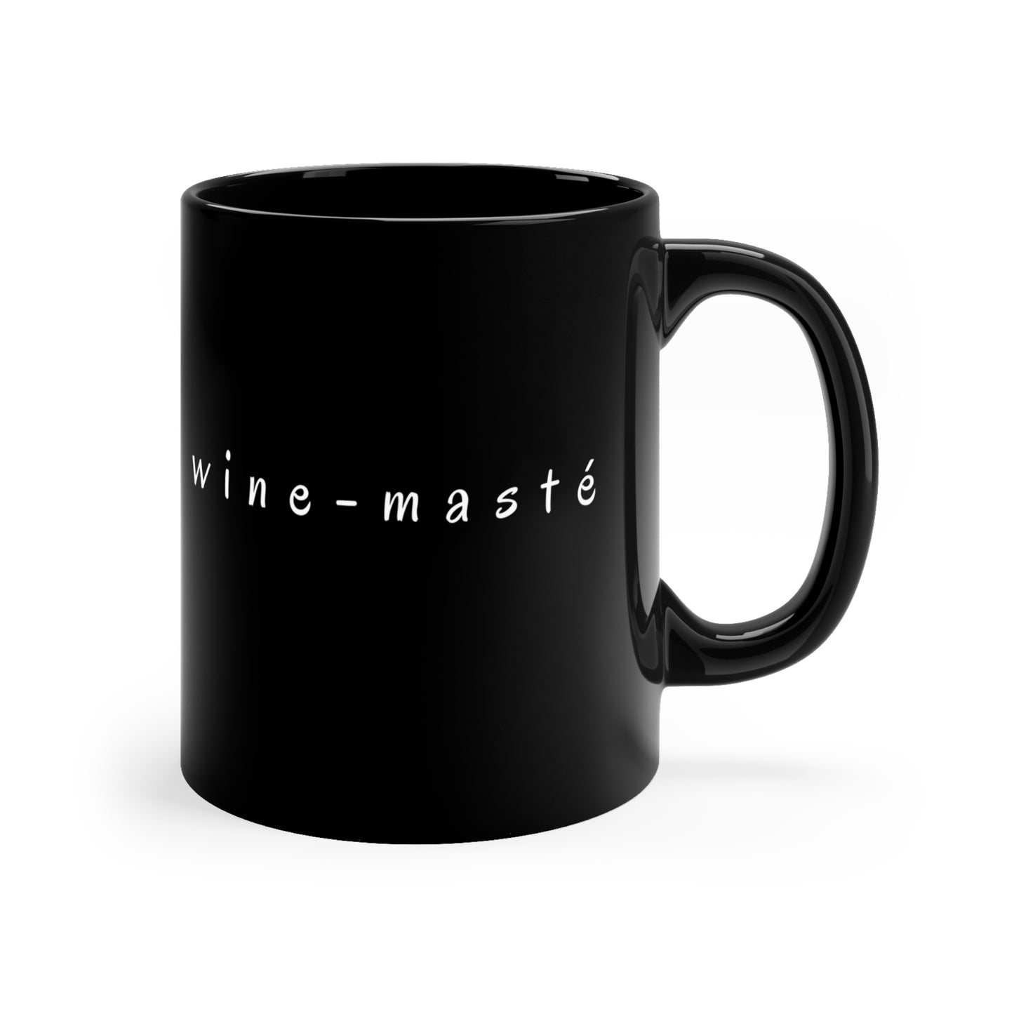 Wine-Maste Yoga Black Coffee Mug  I Humorous Gift for Coffee Lovers I Wine Enthusiasts I Home Decor I Relaxation I Meditation
