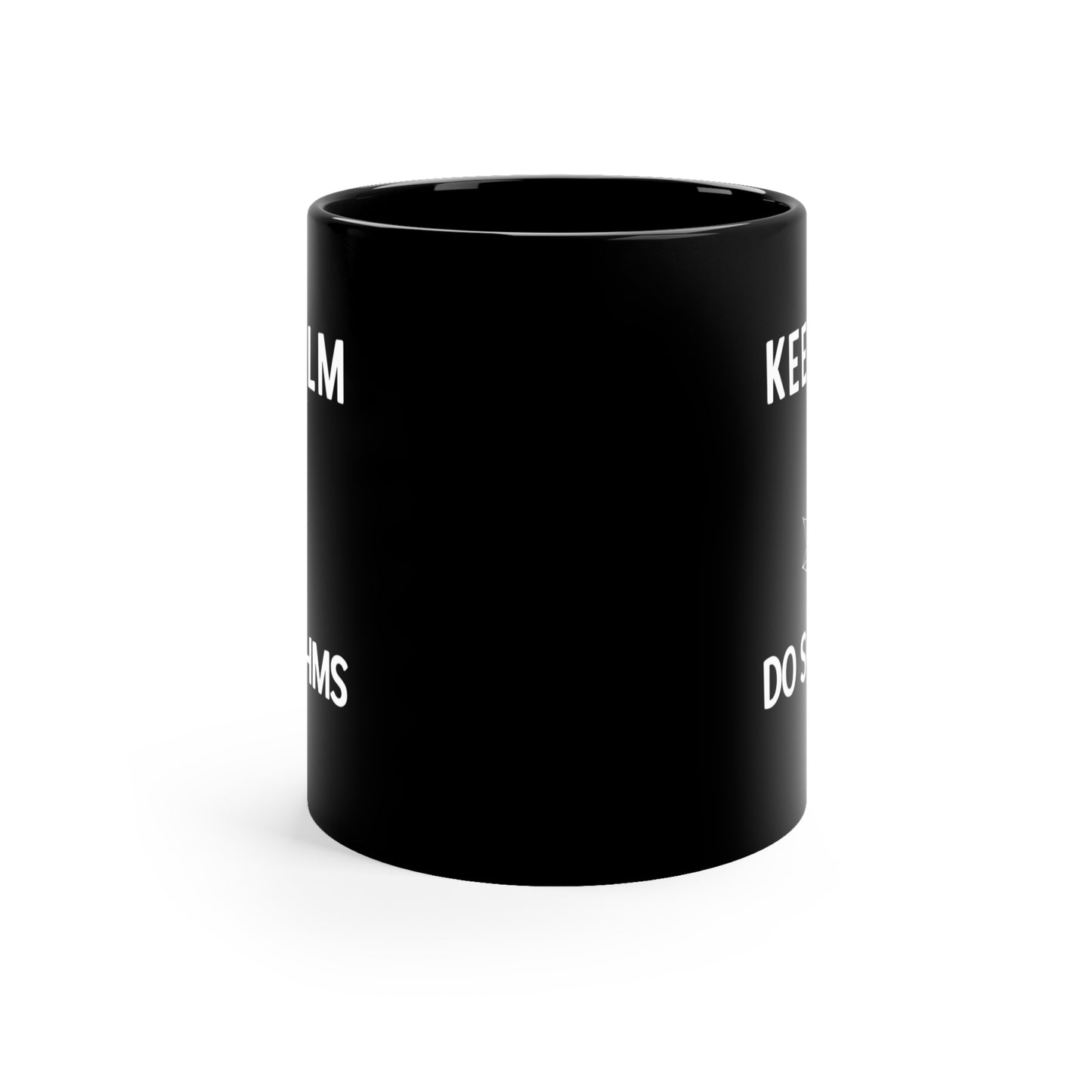Keep Calm Do Some Ohms - Black Lotus Coffee Mug I 11oz Zen Vibes I Meditation Gift I Yoga Enthusiast I Relaxation I Home Decor