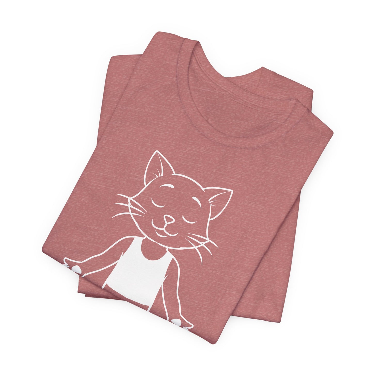 Up Human Pose - Unisex Cat Yoga Tee I Relaxation Gift I Yoga & Pet Lover T-Shirt I Quirky Animal Tee I Fun Gift for Cat Owners I Cute Tee for Zen Vibes