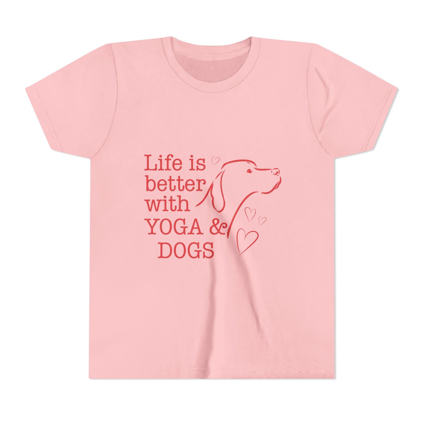 "Life Is Better With Yoga & Dogs" I Kids Yoga & Dog Lover Shirt I Meditation Gift For Kids