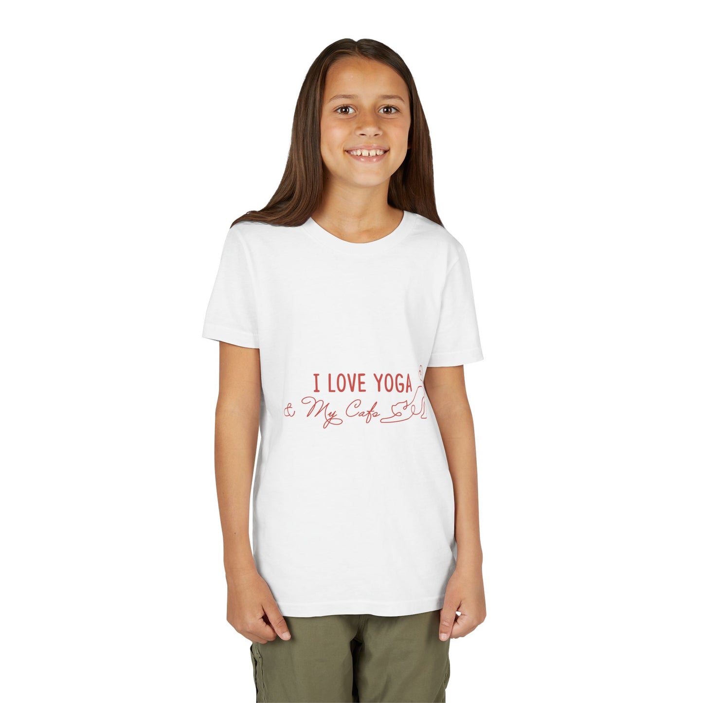 Kids Yoga Shirt "I Love Yoga & My Cats" - Girls Yoga Shirt I Boys Yoga Shirt I Meditation Gift For Kids