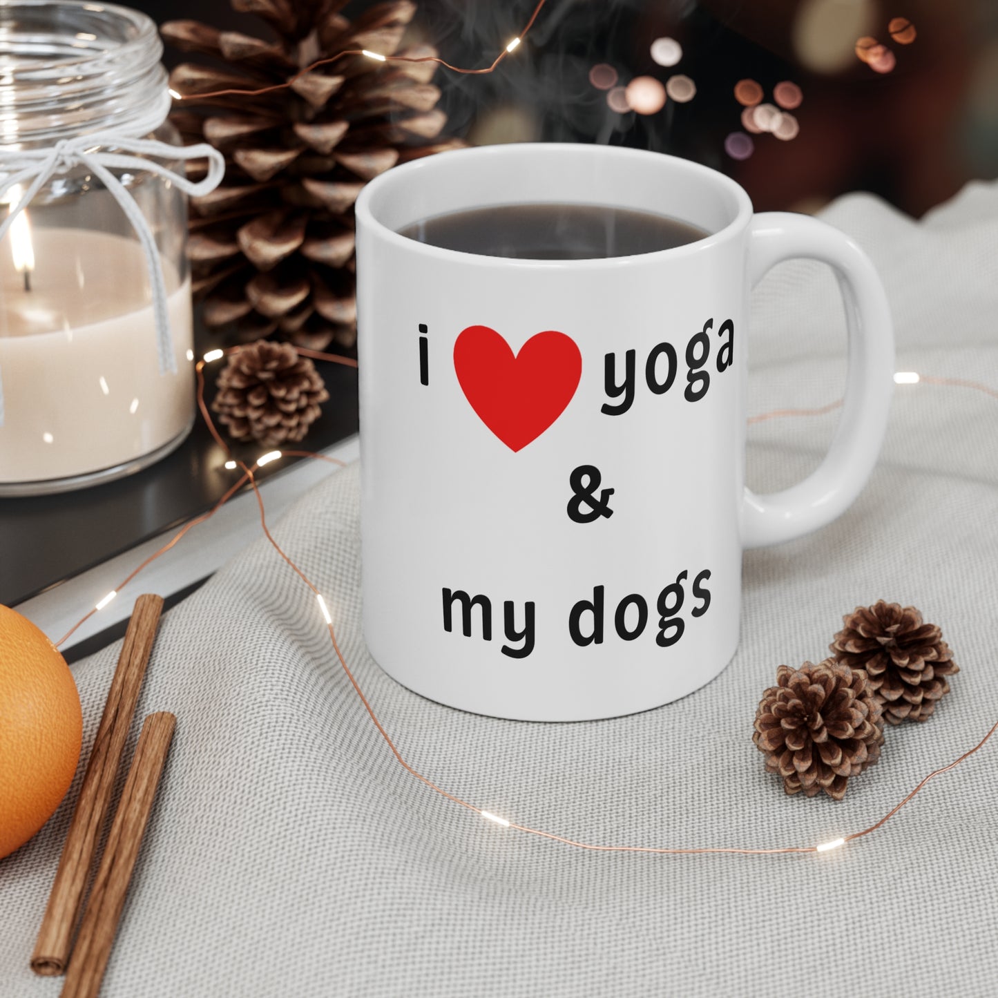 I Love Yoga & My Dogs Mug - Perfect for Dog Owners I Yoga Enthusiasts I Gift for Pet Lovers I Cozy Coffee Mug I Unique Gift Idea