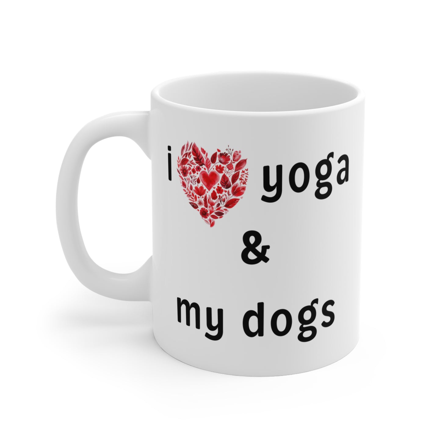 I Love Yoga & My Dogs Mug - Cute Coffee Cup I Gift for Yoga Enthusiasts I  Dog Lovers I Home & Office Decor I Inspirational Drinkware
