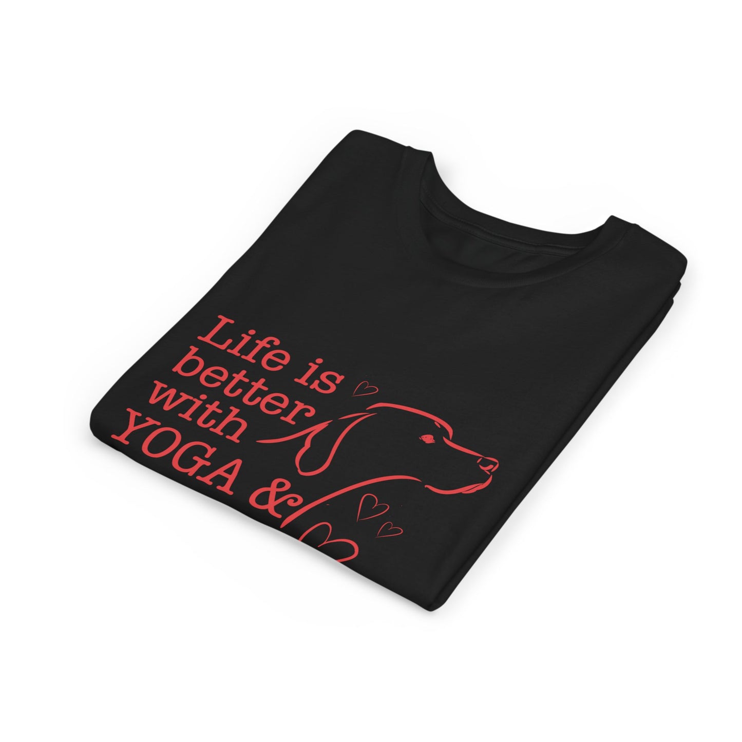 "Life Is Better With Yoga & Dogs" I Kids Yoga & Dog Lover Shirt I Meditation Gift For Kids