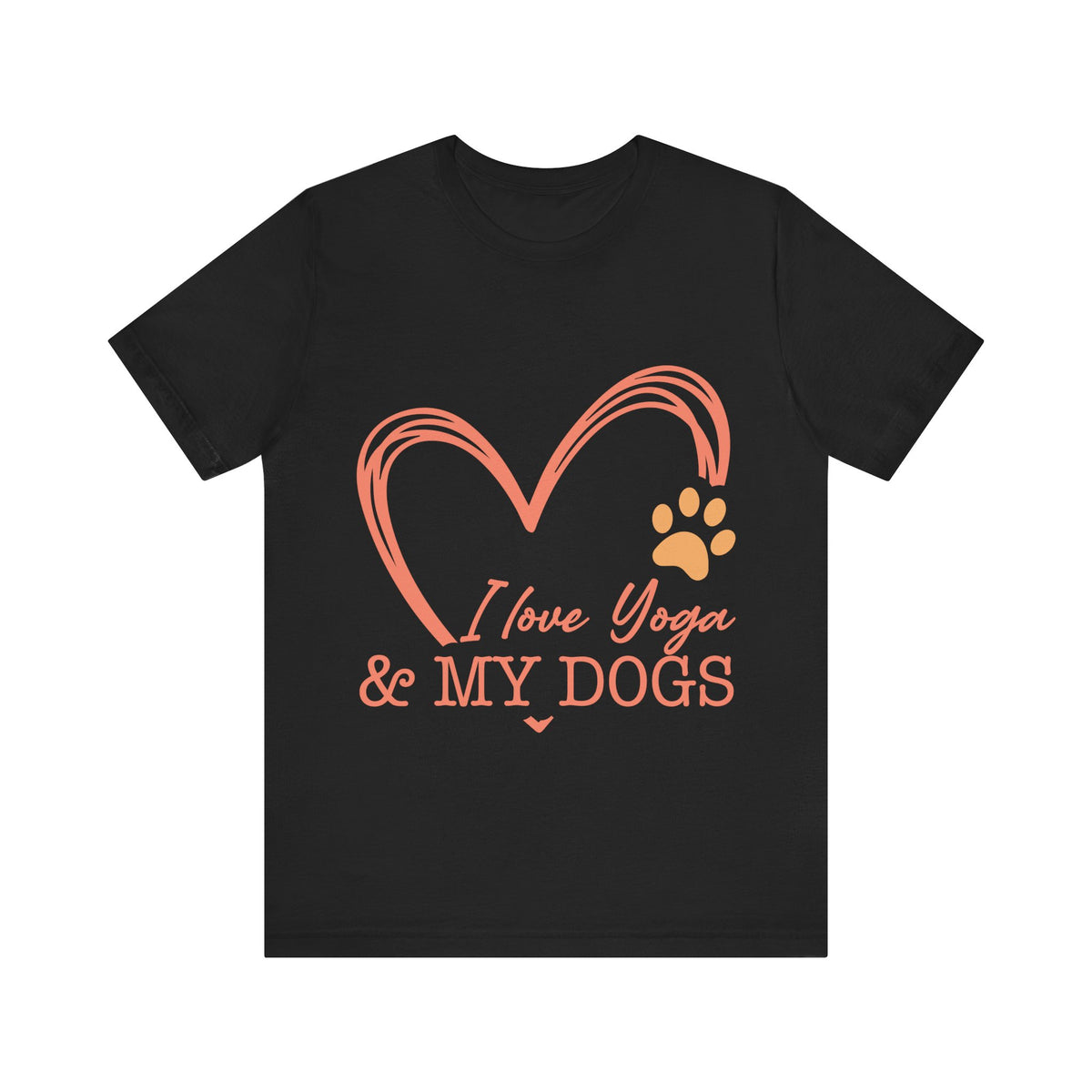 I Love Yoga & My Dogs T-Shirt - Dog Lover Shirt I Cute Yoga Tee I Meditation Gift For Yogi