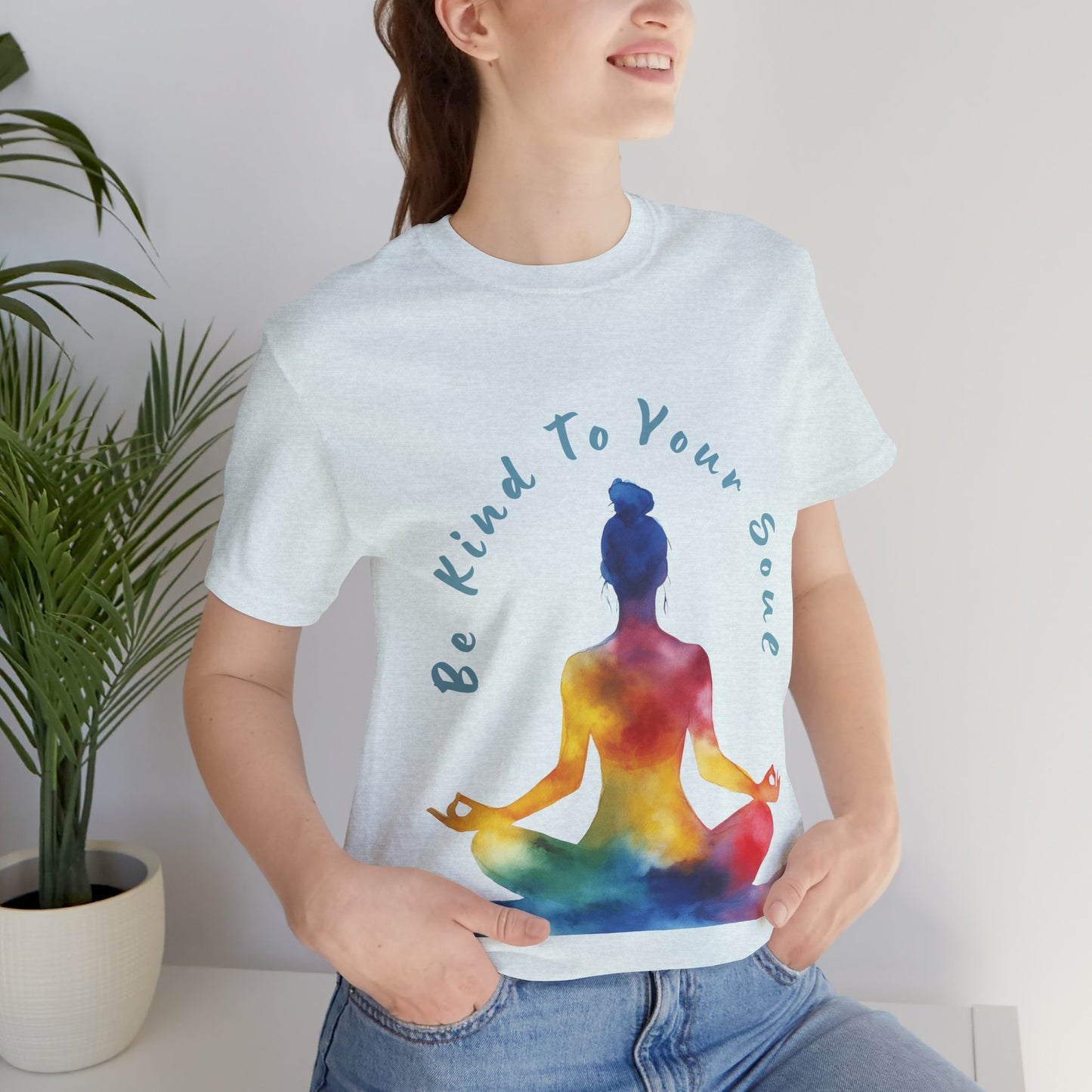 "Be Kind To Your Soul" Meditation Inspired Tee I Spiritual Yoga T- Shirt I Relaxation Mindfulness Apparel I Self-Care Clothing