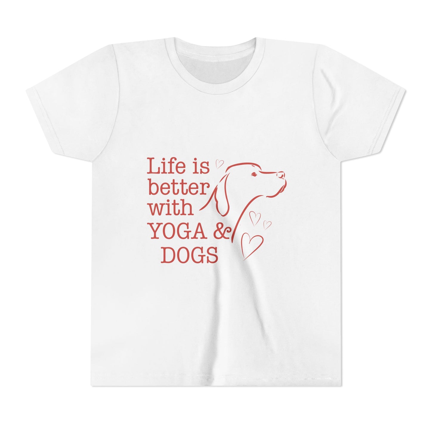 "Life Is Better With Yoga & Dogs" I Kids Yoga & Dog Lover Shirt I Meditation Gift For Kids