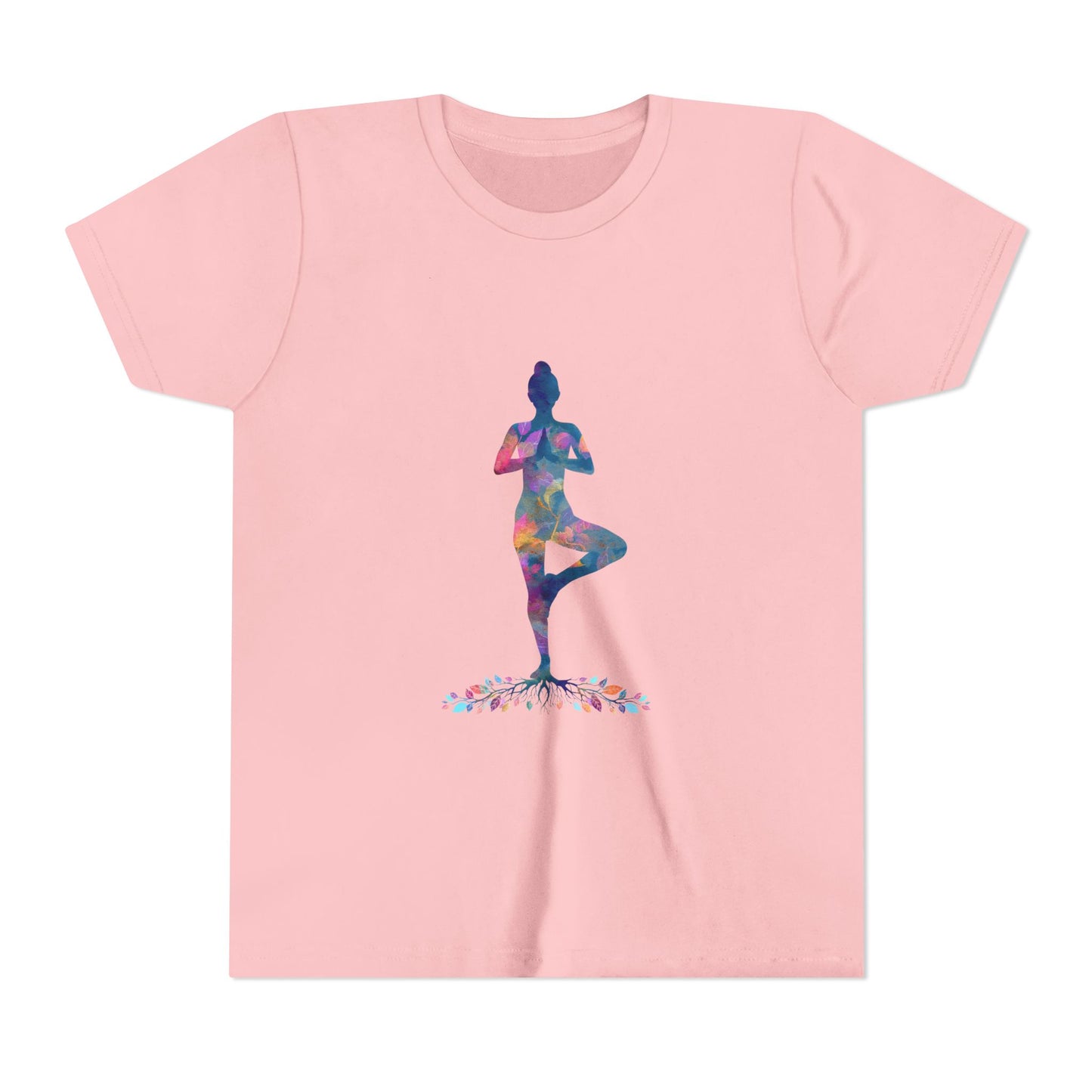 Tree Pose Youth Yoga Tee I Colorful Graphic Tee for Kids I Mindfulness T-Shirt I Perfect for Birthdays and Yoga Lovers
