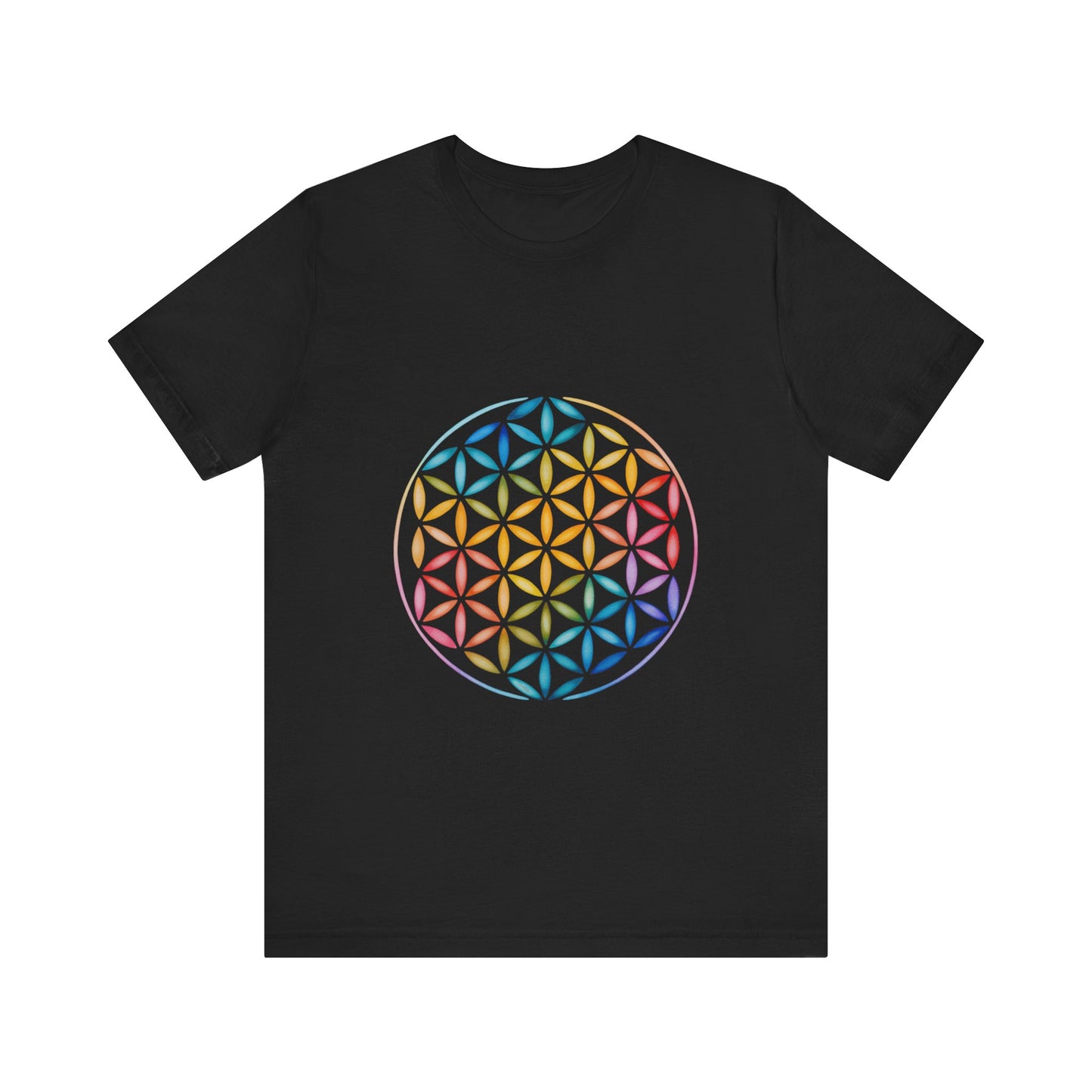 Flower of Life Tee I Spiritual & Yoga T-Shirt I Boho Graphic T-Shirt I Gift for Mindfulness I Self-Care Meditation Apparel