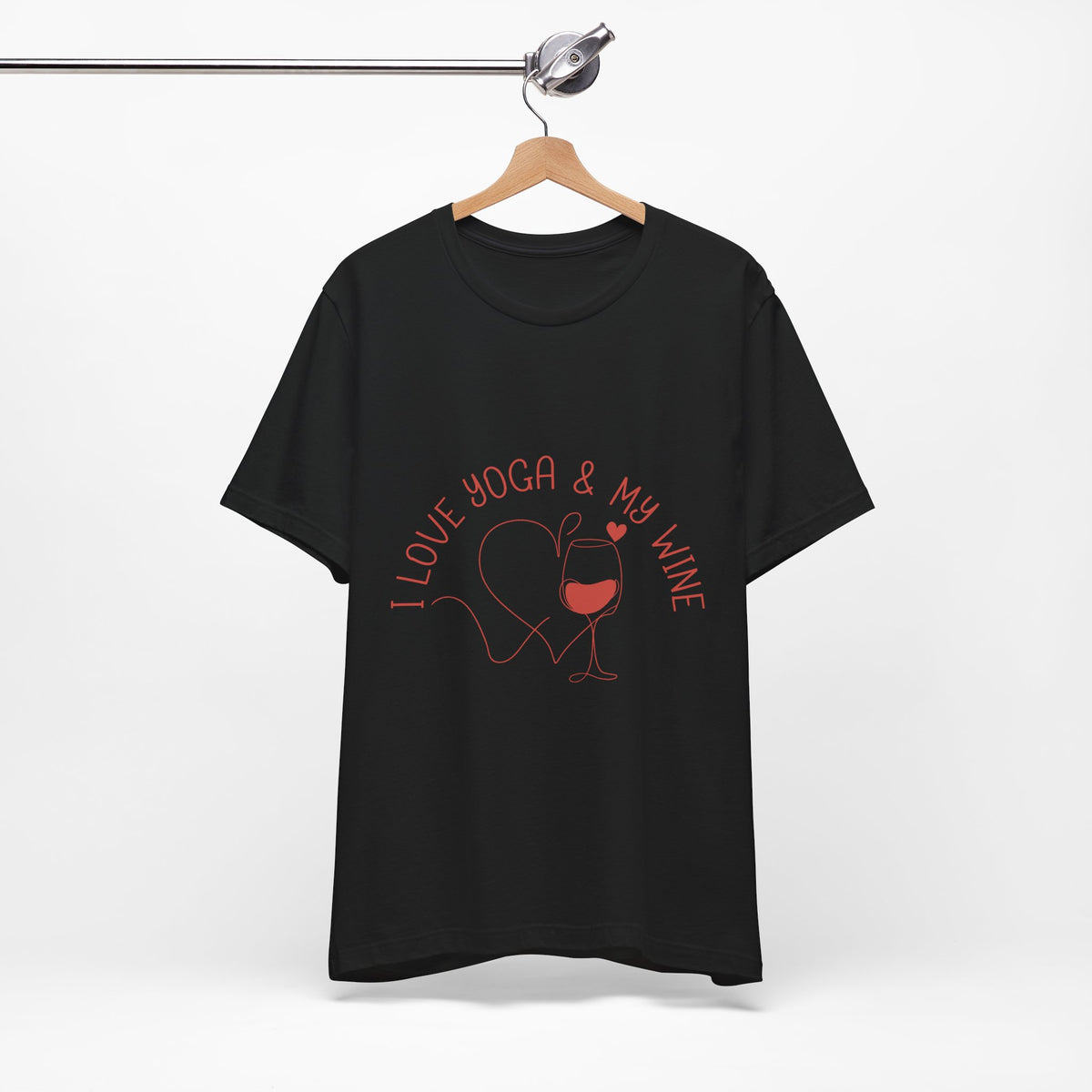 Yoga & Wine T-Shirt — "I Love Yoga & My Wine" Yoga Shirt I Funny Yoga Tee I Cute Meditation Gift I Wine Lover Shirt
