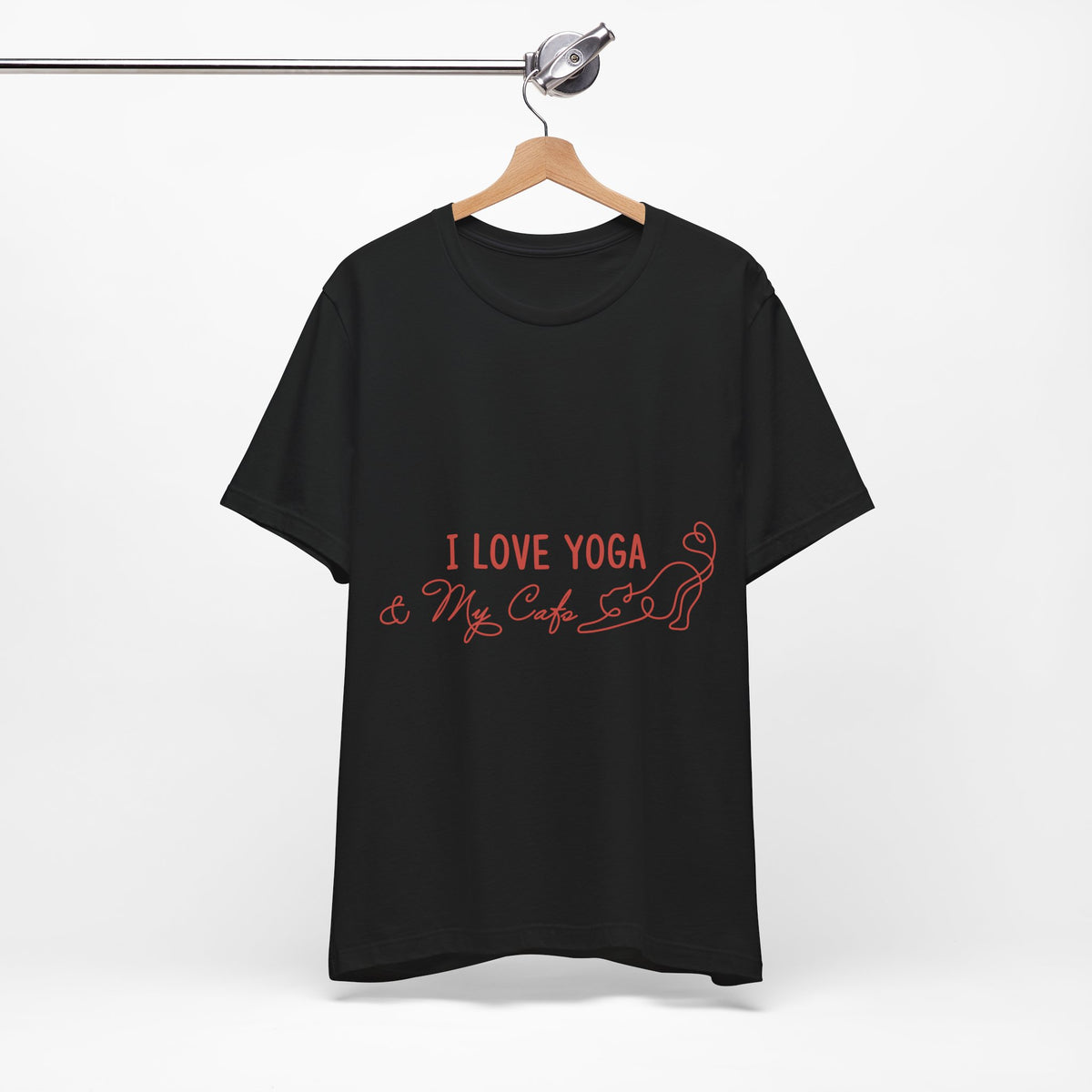 I Love Yoga & My Cats T-Shirt — Cute Yoga Shirt for Cat Lovers I Cat Mom Gift I Meditation Gift For Yogi