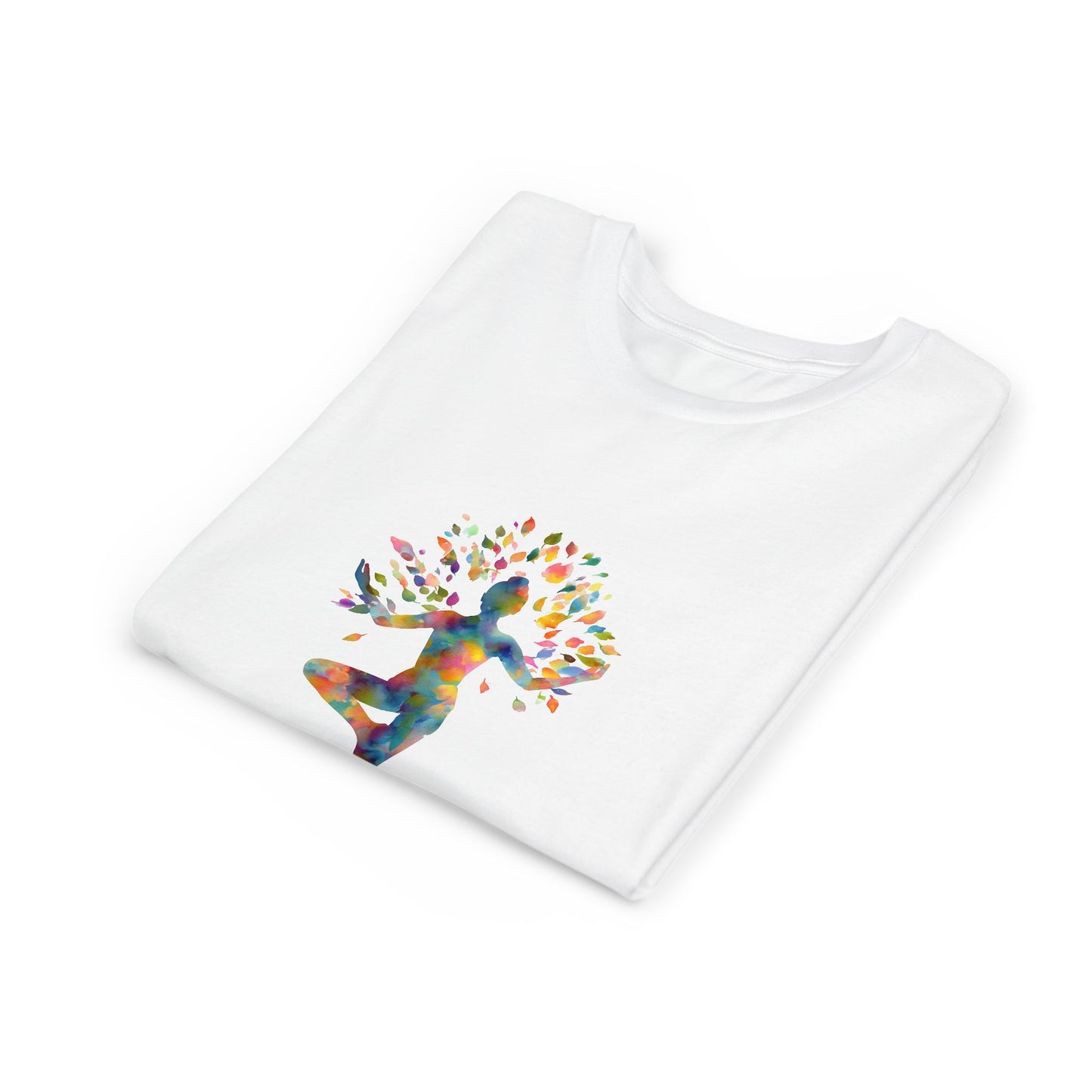 Tree Pose Colorful Yoga - Inspired Youth Tee - Kids Meditation T-Shirt I Mindfulness T-Shirt I Boho Kids Top I Birthday Gift for Young Yogis