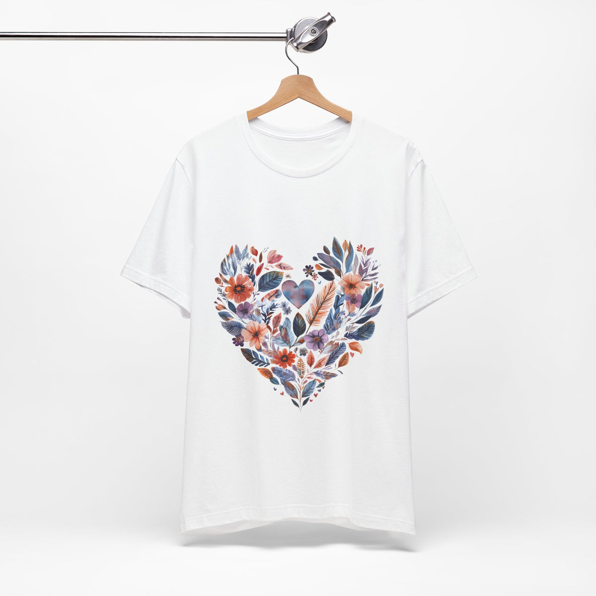 Floral Heart Yoga T-Shirt - Watercolor Mandala Shirt I Meditation Shirt I Namaste Tee For Yogi