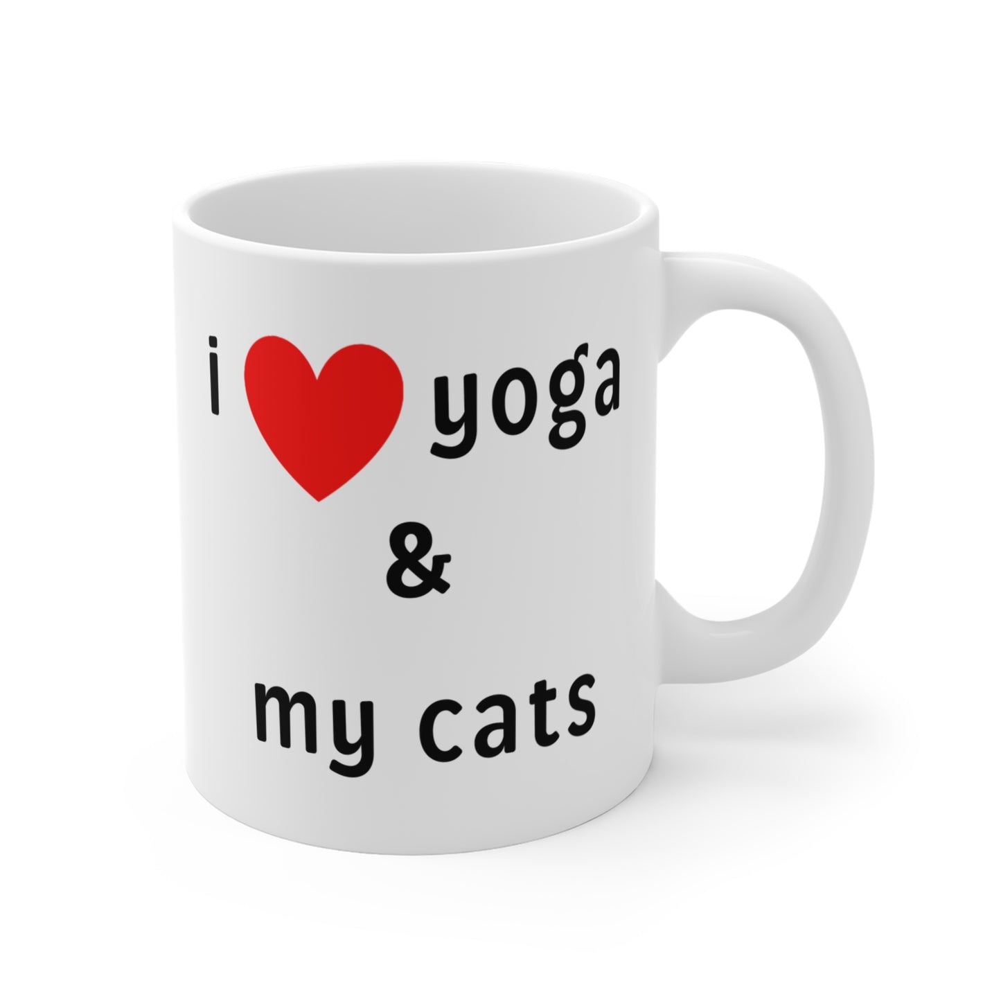 I Love Yoga & My Cats Mug - Perfect for Cat Owners I Yoga Enthusiasts I Gift for Pet Lovers I Cozy Coffee Mug I Unique Gift Idea