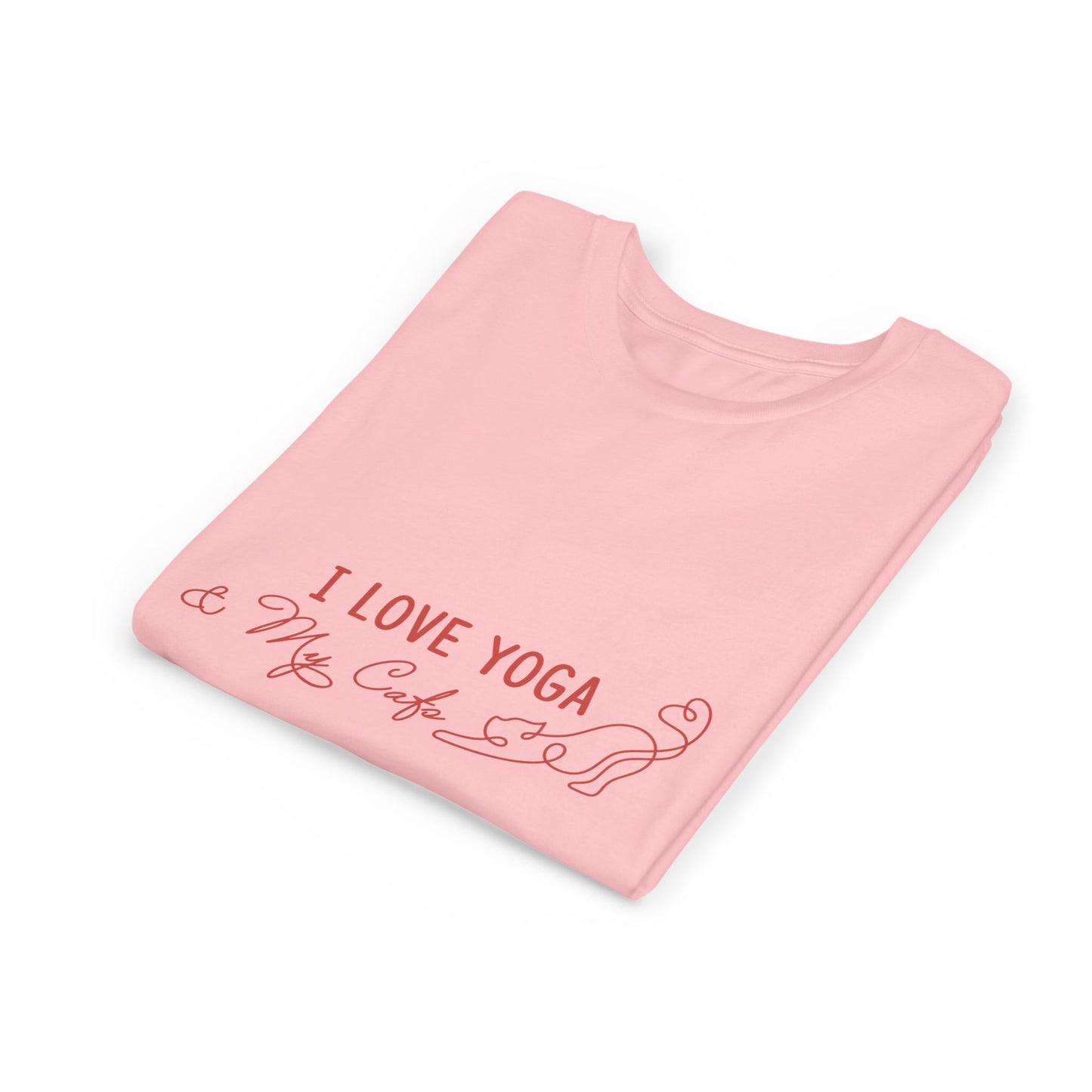 Kids Yoga Shirt "I Love Yoga & My Cats" - Girls Yoga Shirt I Boys Yoga Shirt I Meditation Gift For Kids
