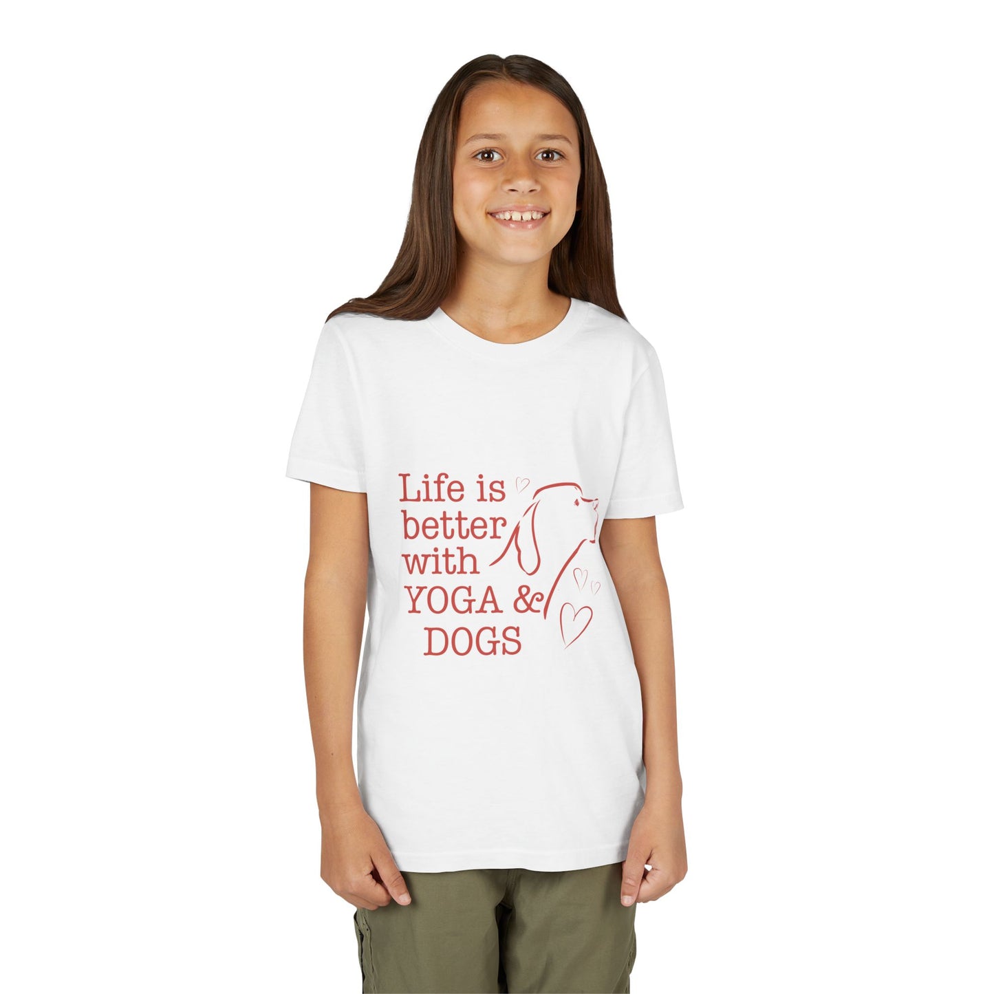 "Life Is Better With Yoga & Dogs" I Kids Yoga & Dog Lover Shirt I Meditation Gift For Kids