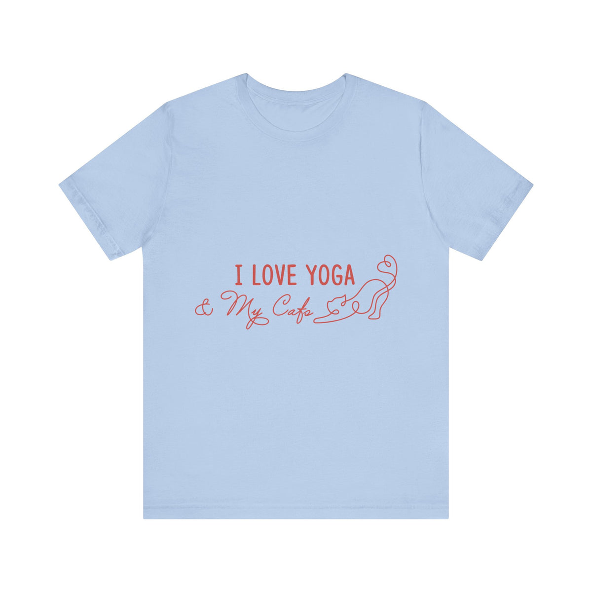 I Love Yoga & My Cats T-Shirt — Cute Yoga Shirt for Cat Lovers I Cat Mom Gift I Meditation Gift For Yogi