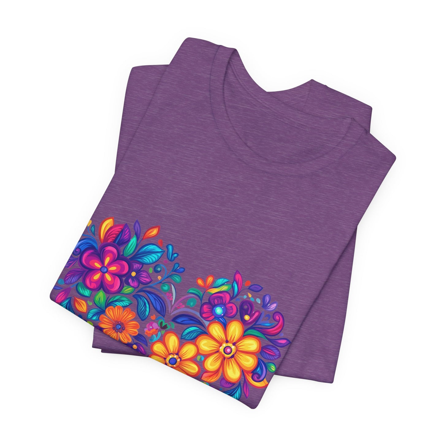 Floral Heart Mandala - Unisex Yoga Tee I Mindfulness T-Shirt for Yogis I Self-Care Meditation Apparel