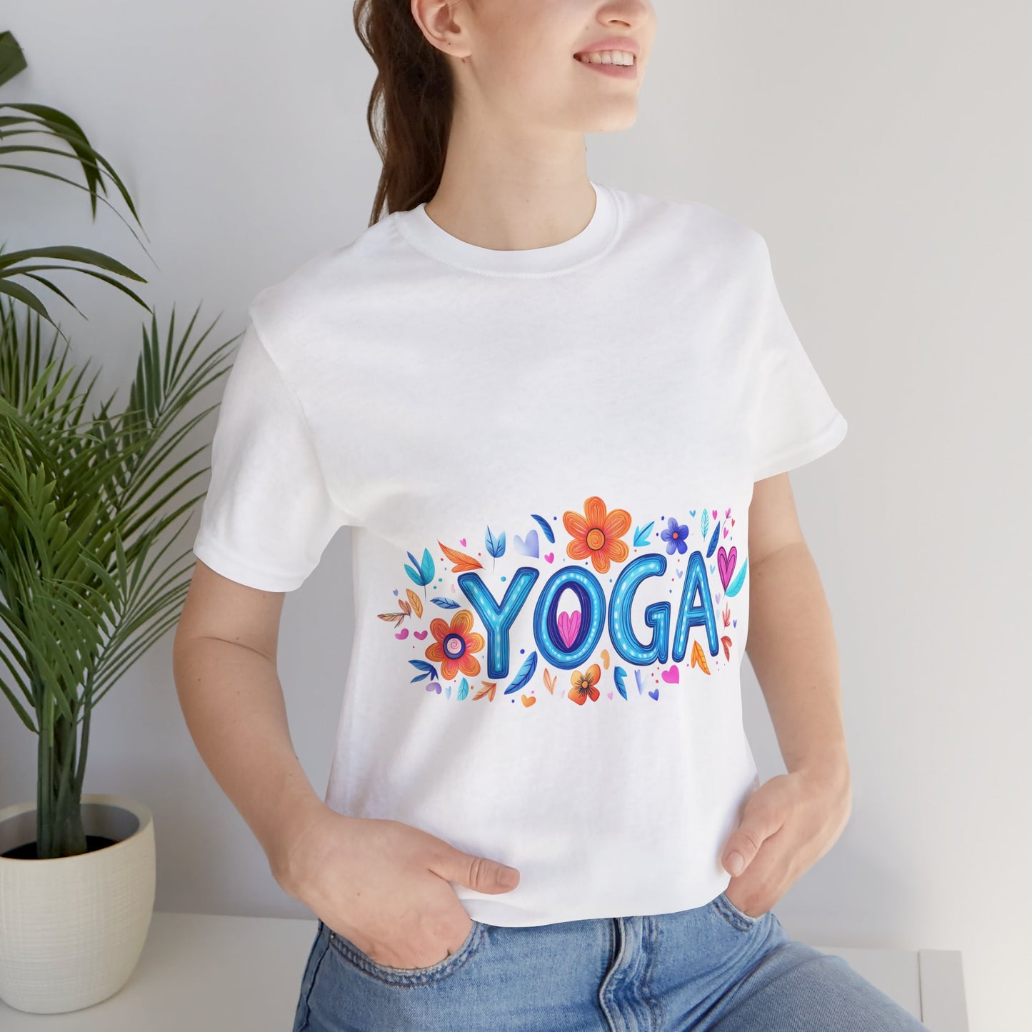 Colorful Yoga-Themed Unisex Tee for Yoga Lovers I Yoga T-Shirt I Gift for Yogis I Self-Care Meditation Apparel