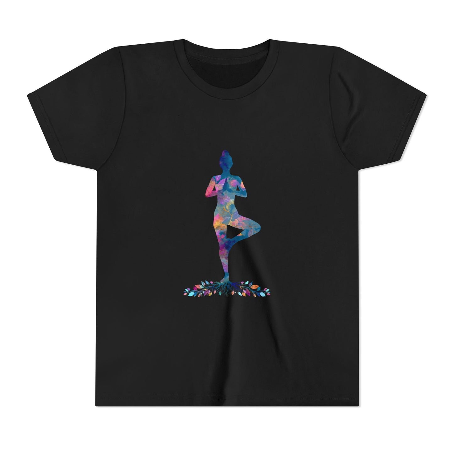 Tree Pose Youth Yoga Tee I Colorful Graphic Tee for Kids I Mindfulness T-Shirt I Perfect for Birthdays and Yoga Lovers