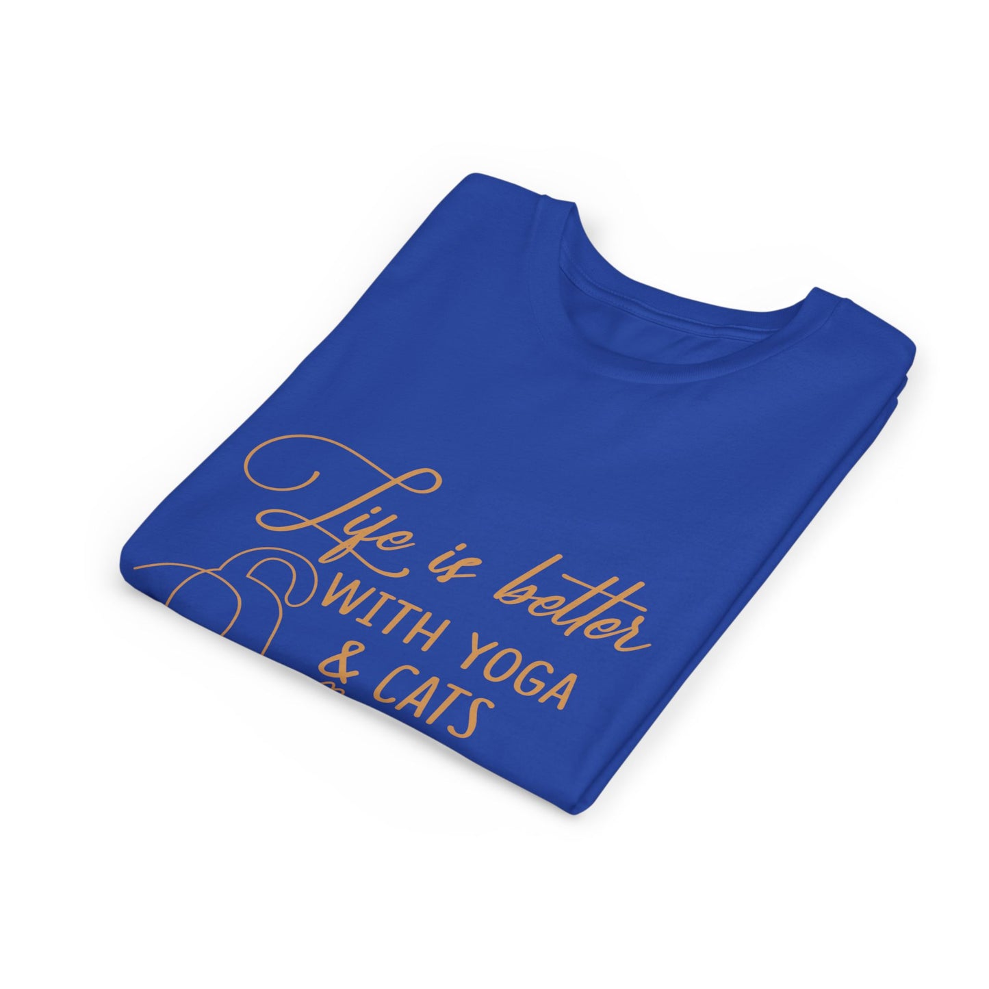 Kids Yoga T-Shirt — "Life Is Better With Yoga & Cats" I Kids Yoga & Cat Lover Shirt I Meditation Gift For Kids