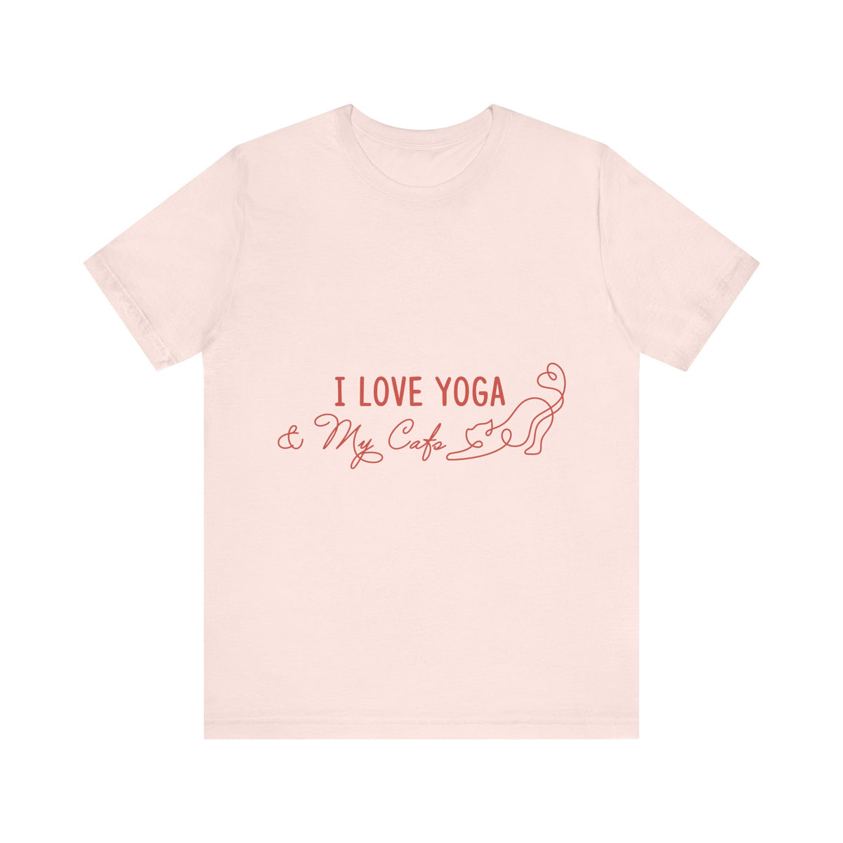 I Love Yoga & My Cats T-Shirt — Cute Yoga Shirt for Cat Lovers I Cat Mom Gift I Meditation Gift For Yogi