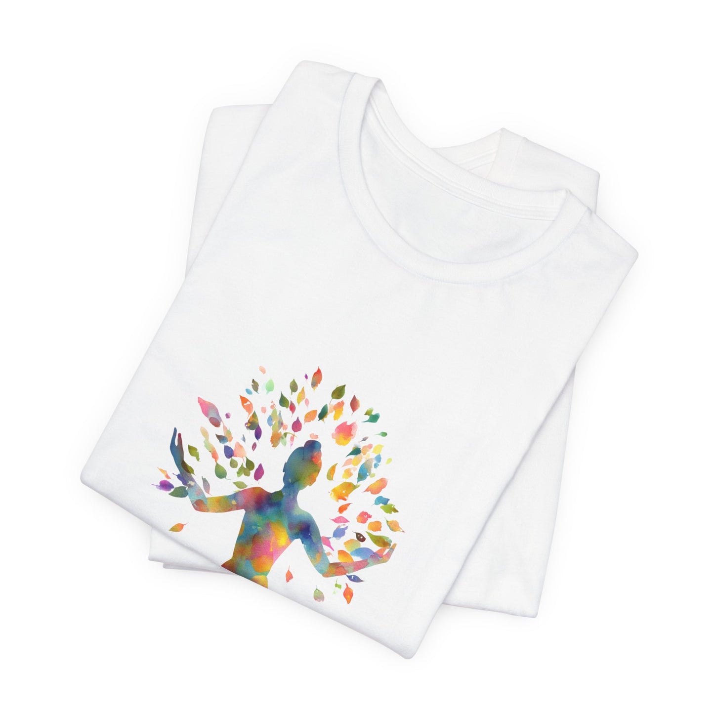 Colorful Tree Pose Mindful Yoga Tee - Unisex T-Shirt I Inspirational Yoga Art I Gift for Yogis I Relaxation & Meditation Tee