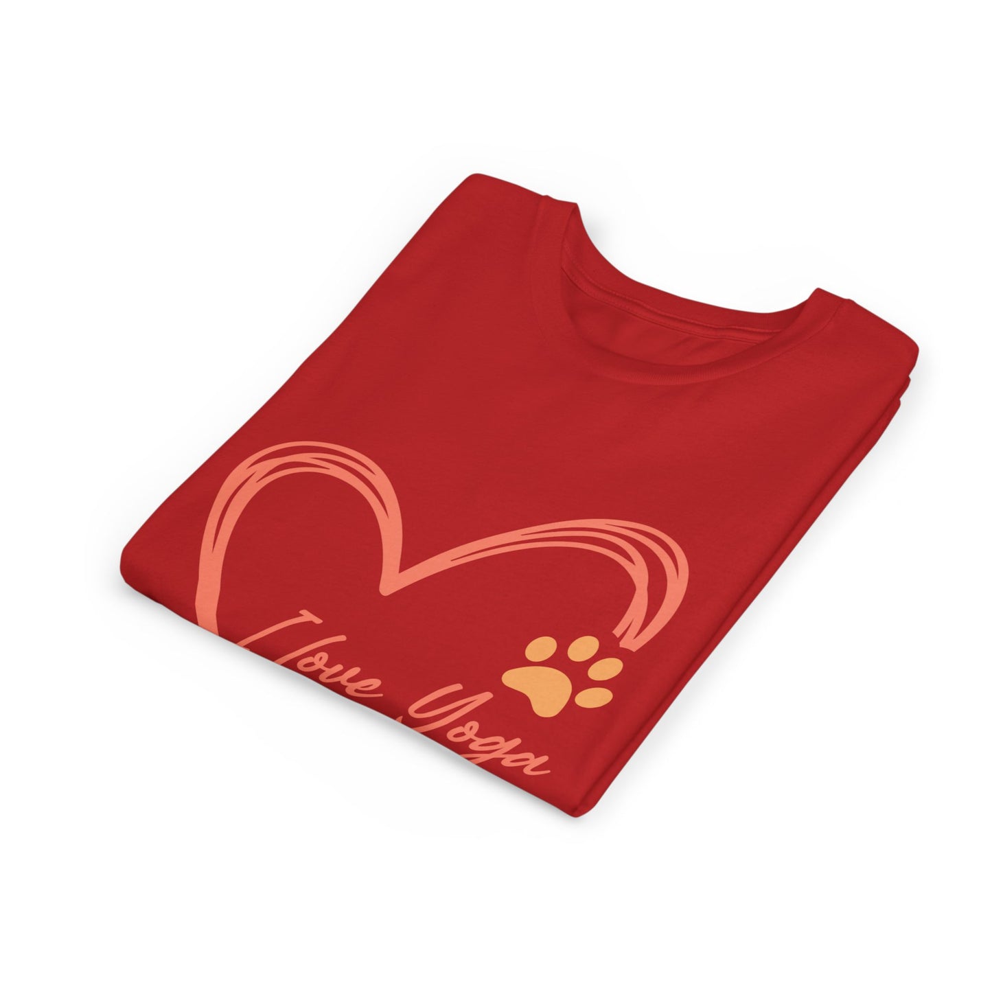Kids Yoga T-Shirt — "I Love Yoga & My Dogs" Heart Paw Shirt I Girls Yoga Shirt I Boys Yoga Shirt I Cute Yoga Tee I Meditation Gift For Kids