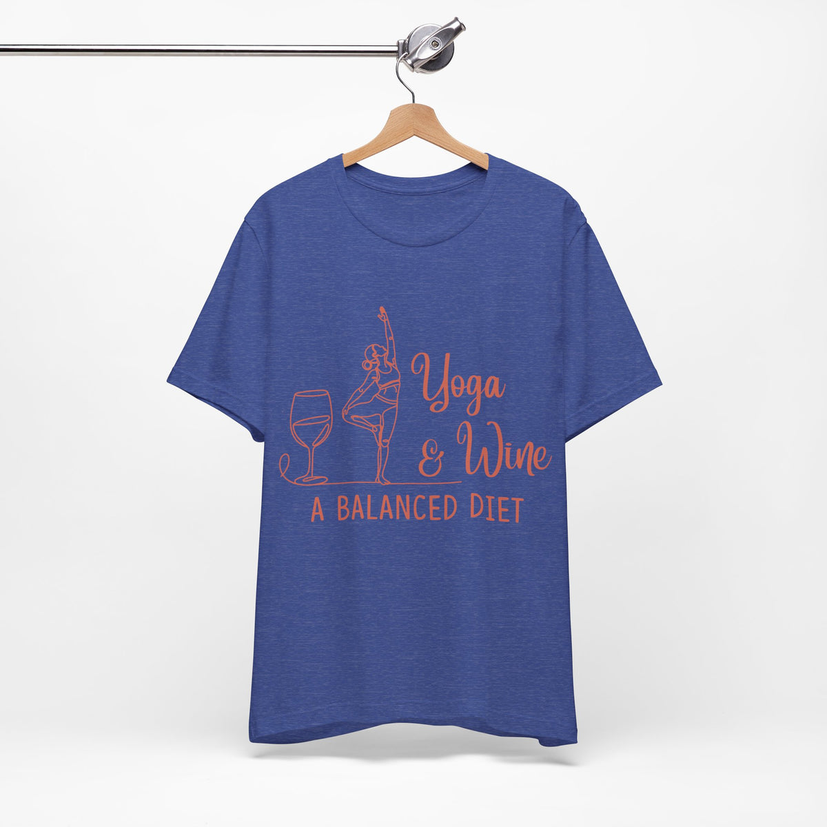 Yoga & Wine Tee — "A Balanced Diet" Yoga T-Shirt I Funny Yoga Shirt I Meditation Tee I Wine Lover Gift