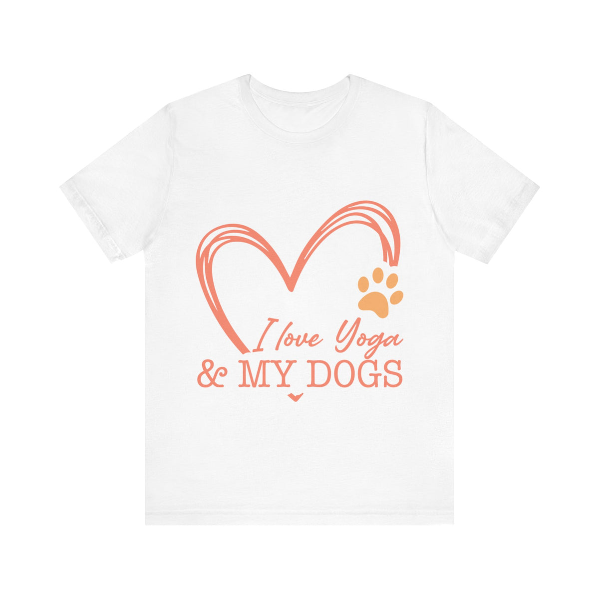 I Love Yoga & My Dogs T-Shirt - Dog Lover Shirt I Cute Yoga Tee I Meditation Gift For Yogi