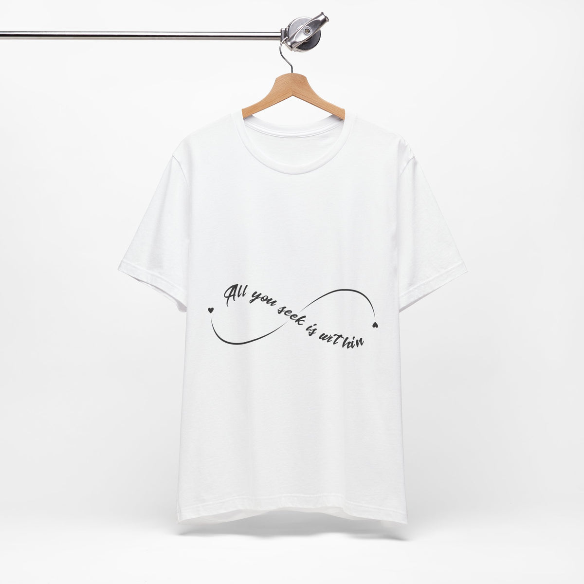 All You Seek Is Within Yoga T‑Shirt - Infinity Symbol Tee I Namaste Shirt I Meditation Gift For Yoga Lovers I Zen Vibes Tee