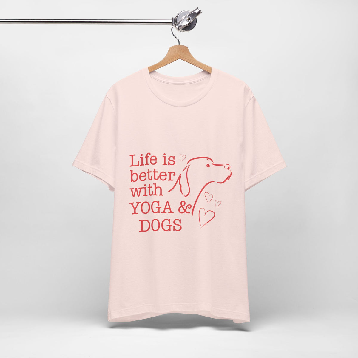 Life Is Better With Yoga & Dogs T‑Shirt I Dog Lovers Shirt I Meditation Gift I Cute Yoga Tee
