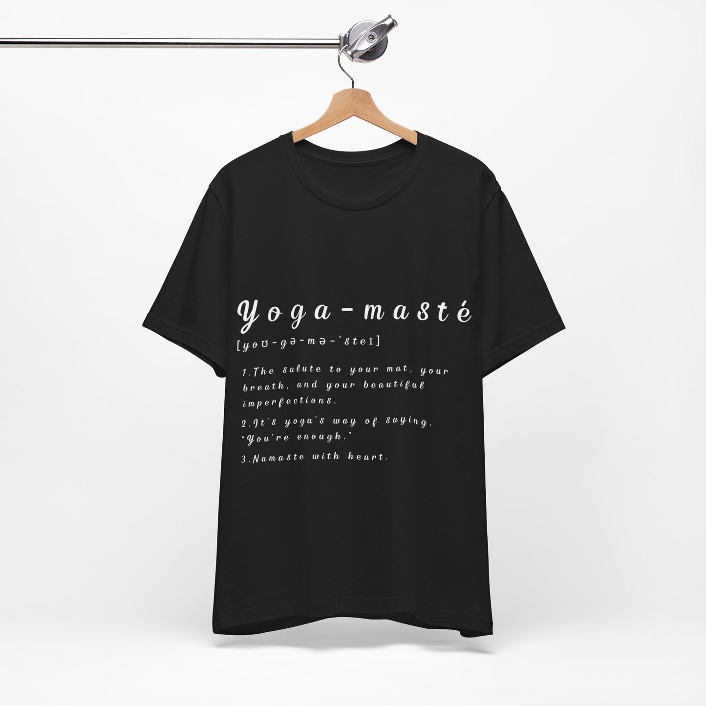 Yoga-masté - Unisex Tee | Inspiring Yoga T-Shirt I Gift for Yogis I Mindfulness & Wellness Gift I Self-Care Meditation Apparel