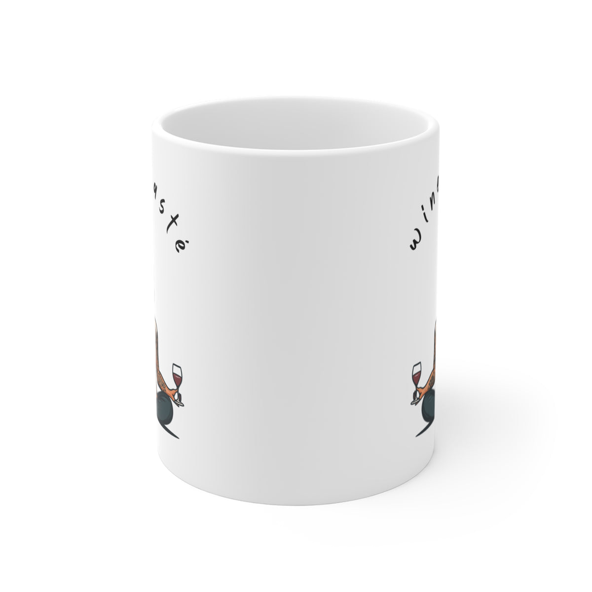 Yoga & Wine Coffee Mug - Meditation Mug I Funny Yoga Mug I Gift For Yogini I Wine Lover's Cup I Wellness Gift