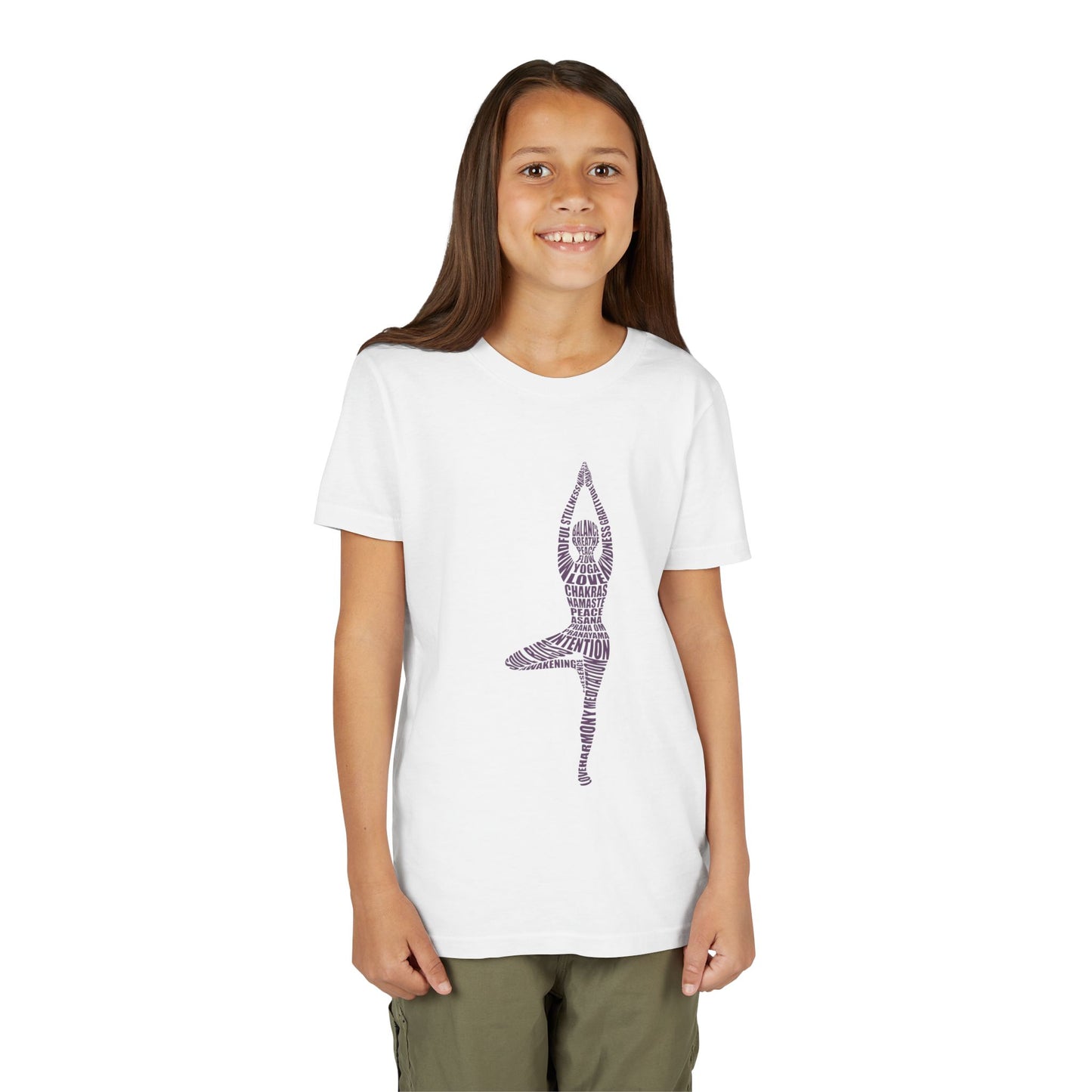 Yoga Pose Kids T-Shirt — Tree Pose Kids T-Shirt I Girls Yoga Tee I Boys Yoga Tee I Mindful Shirt For Kids