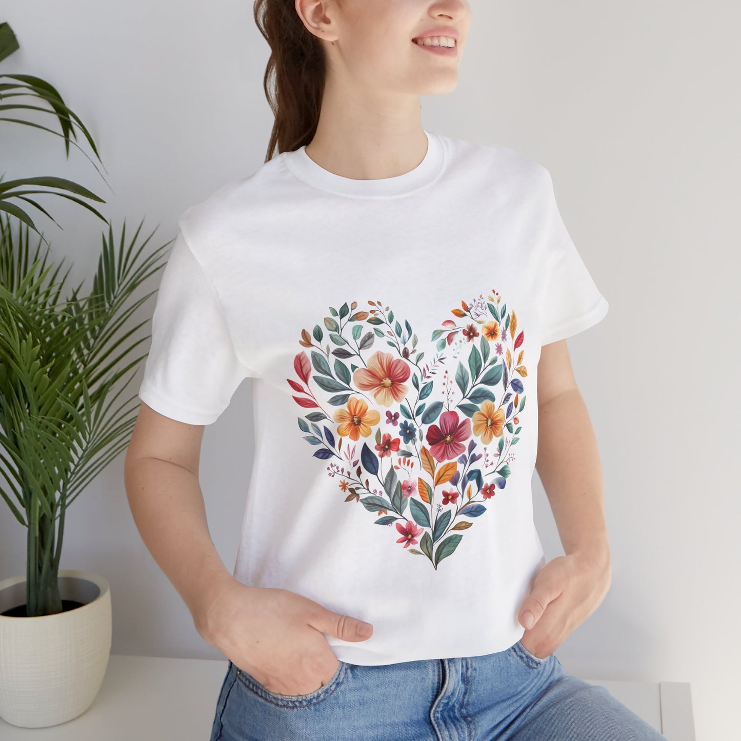Floral Heart Mandala - Unisex Yoga Tee I Mindfulness T-Shirt for Yogis  I Meditation Gift I Self-Care Apparel