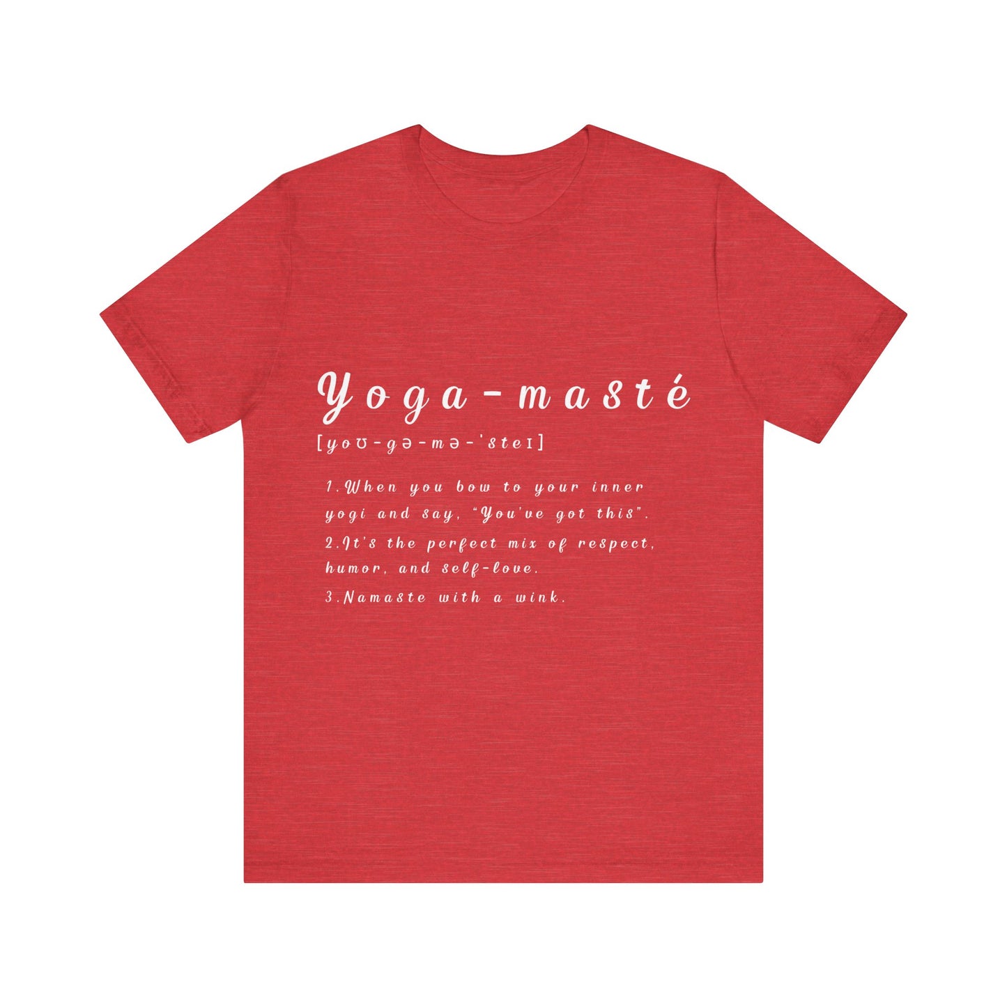 Yoga-masté - Unisex Tee | Inspiring Yoga T-Shirt I Gift for Yogis I Mindfulness & Wellness Gift I Self-Care Meditation Apparel