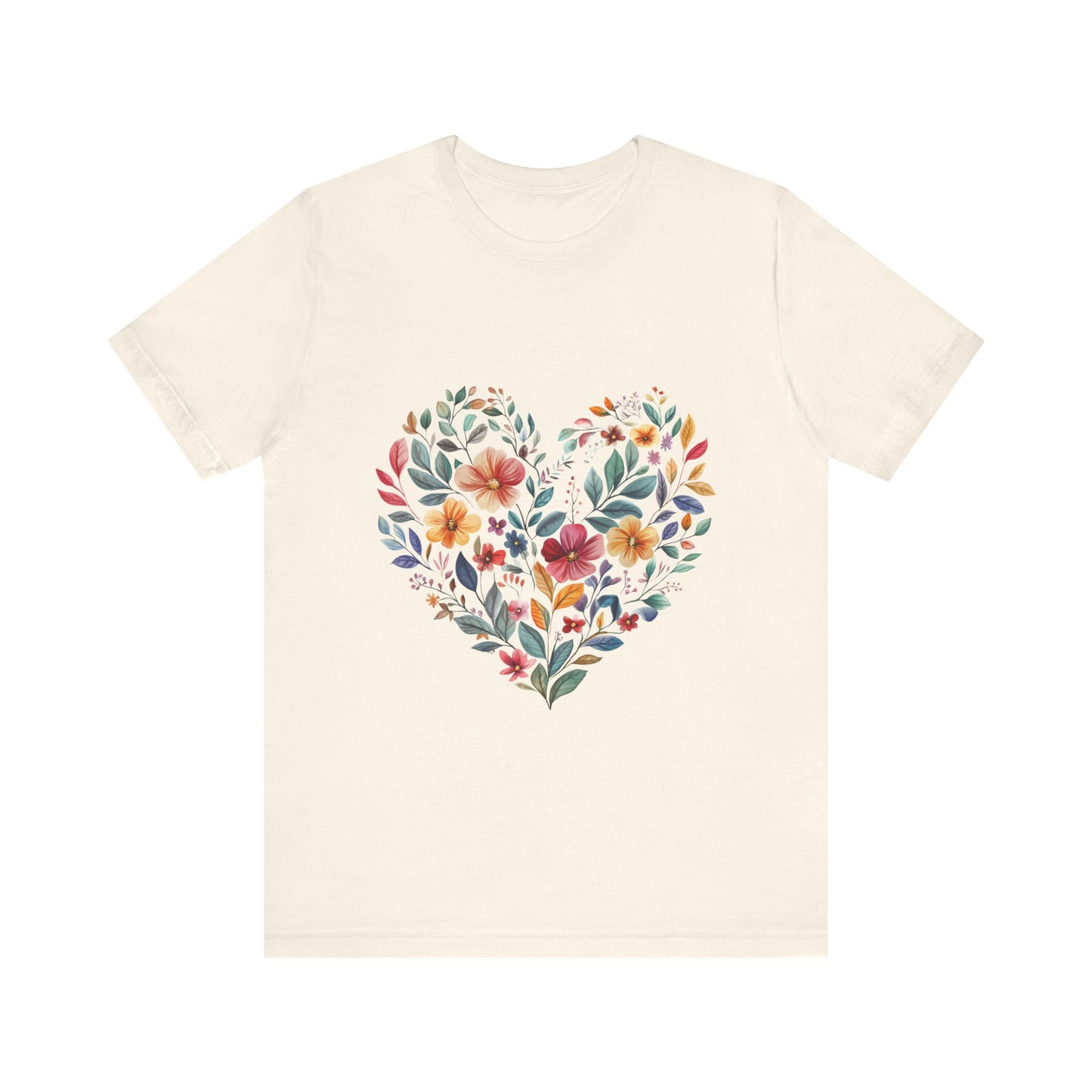 Floral Heart Mandala - Unisex Yoga Tee I Mindfulness T-Shirt for Yogis  I Meditation Gift I Self-Care Apparel