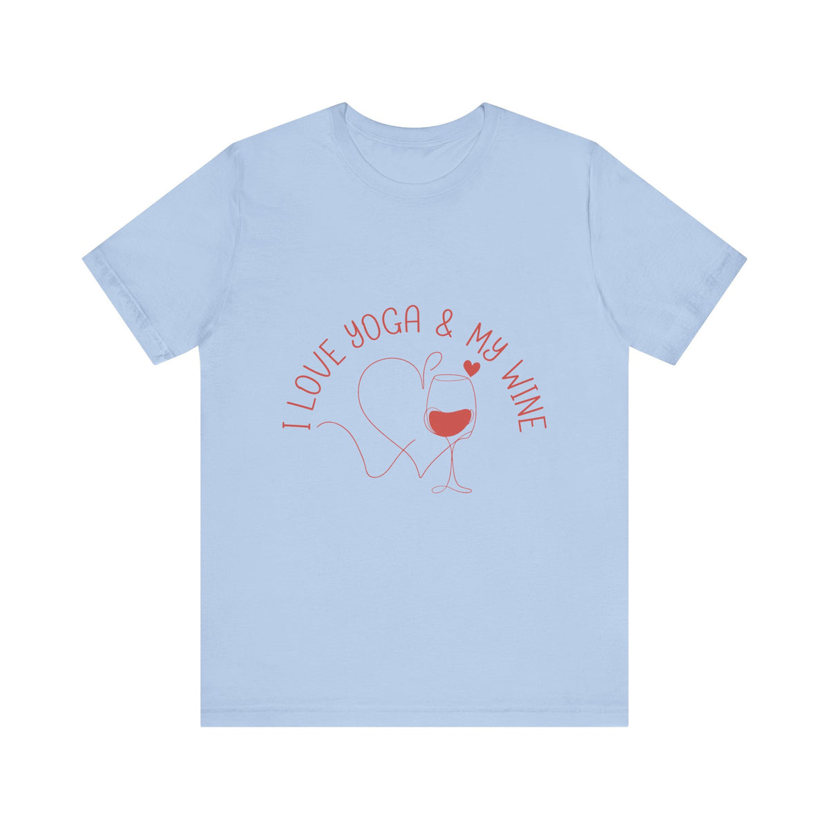 Yoga & Wine T-Shirt — "I Love Yoga & My Wine" Yoga Shirt I Funny Yoga Tee I Cute Meditation Gift I Wine Lover Shirt