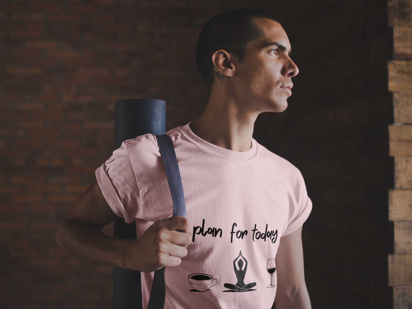 "Plan for Today" Unisex Tee - RelaxationT- Shirt I Coffee and Wine Humor I Casual Meditation Wear I Gift for Friends I Mood Lifting Apparel