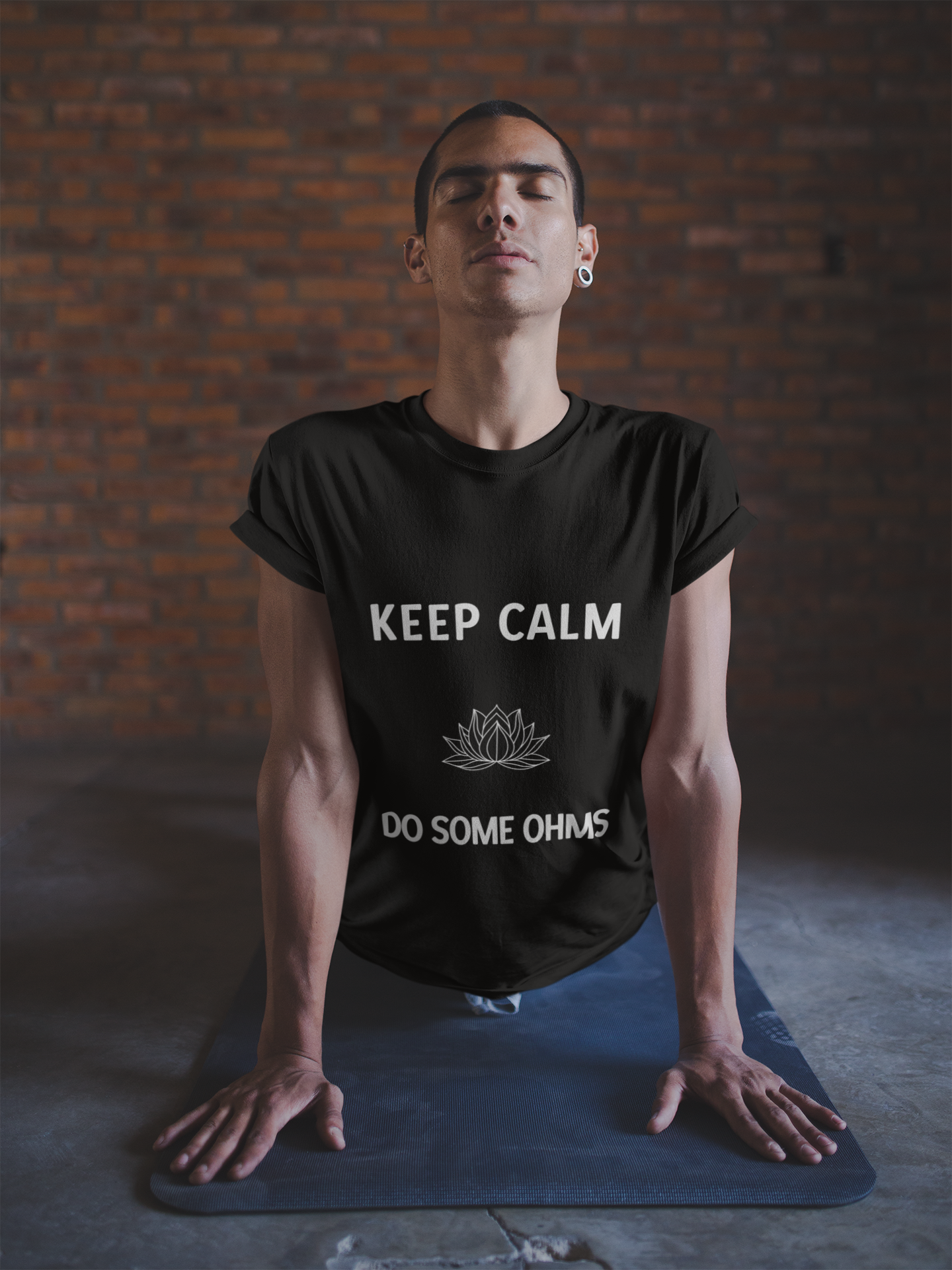 Keep Calm Do Some Ohms Unisex Yoga Tee - Yoga & Mindfulness T-Shirt I Yoga Lovers Apparel I Meditation Clothing