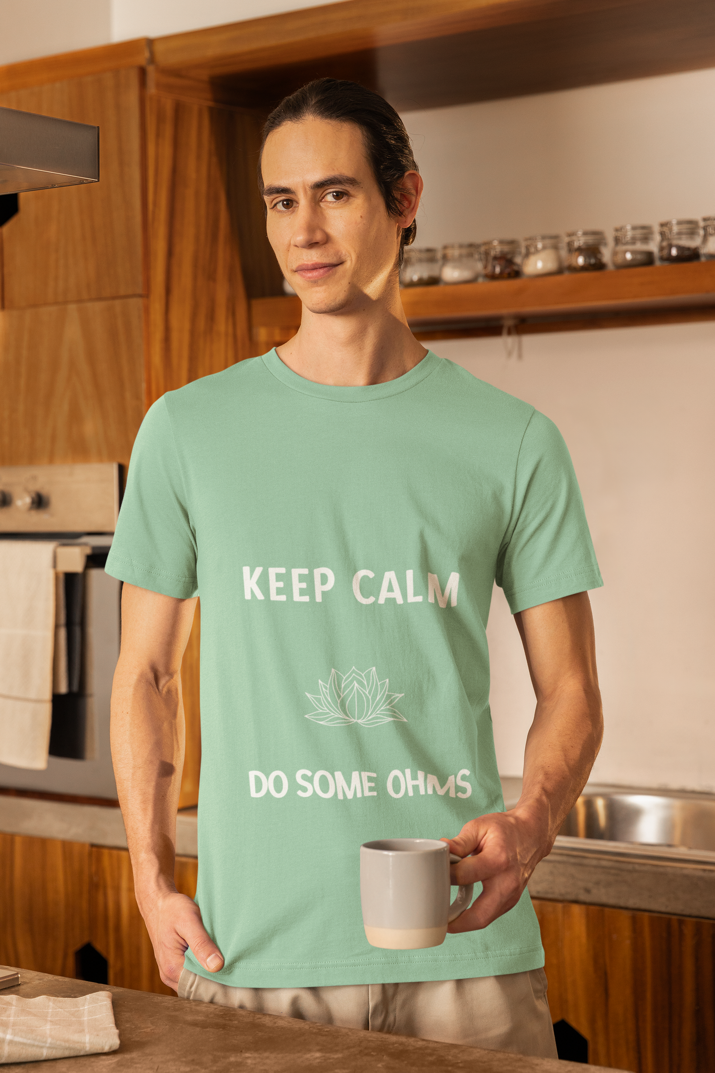 Keep Calm Do Some Ohms Unisex Yoga Tee - Yoga & Mindfulness T-Shirt I Yoga Lovers Apparel I Meditation Clothing