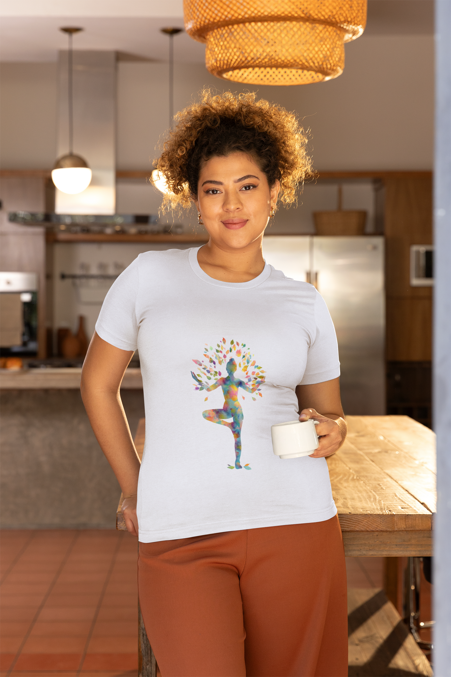 Colorful Tree Pose Mindful Yoga Tee - Unisex T-Shirt I Inspirational Yoga Art I Gift for Yogis I Relaxation & Meditation Tee