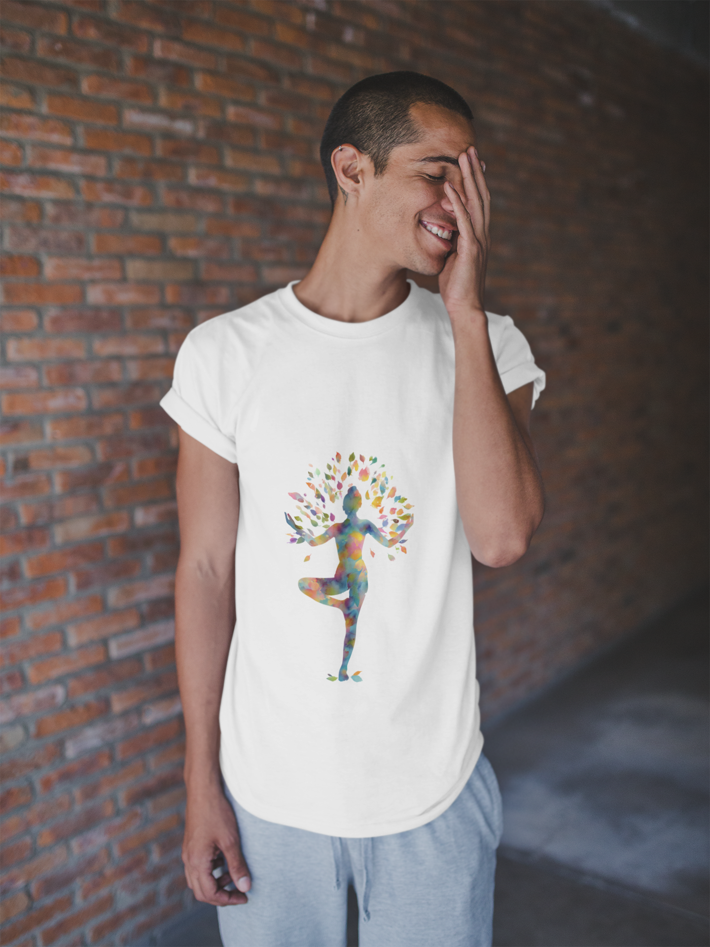Colorful Tree Pose Mindful Yoga Tee - Unisex T-Shirt I Inspirational Yoga Art I Gift for Yogis I Relaxation & Meditation Tee