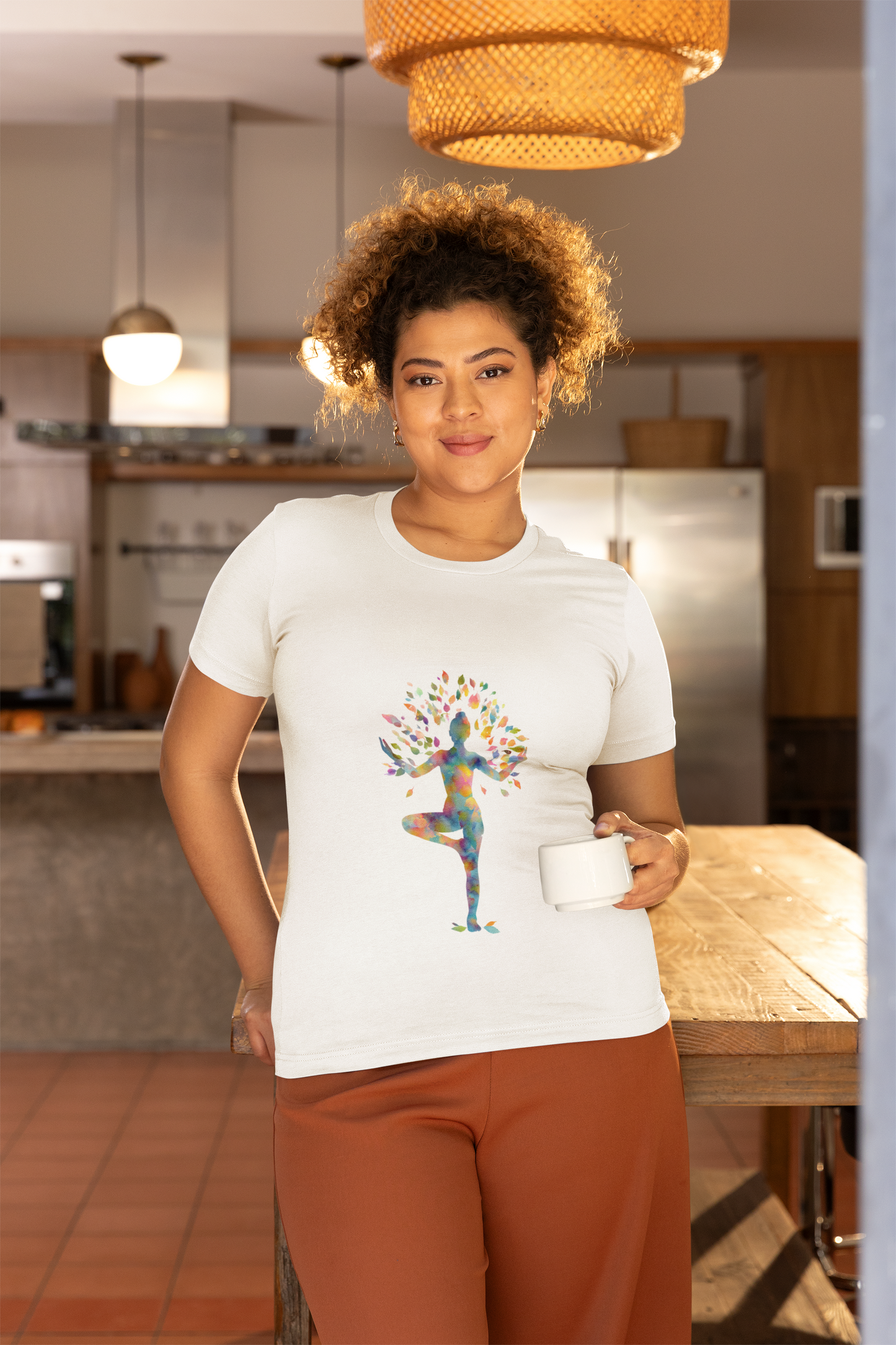 Colorful Tree Pose Mindful Yoga Tee - Unisex T-Shirt I Inspirational Yoga Art I Gift for Yogis I Relaxation & Meditation Tee
