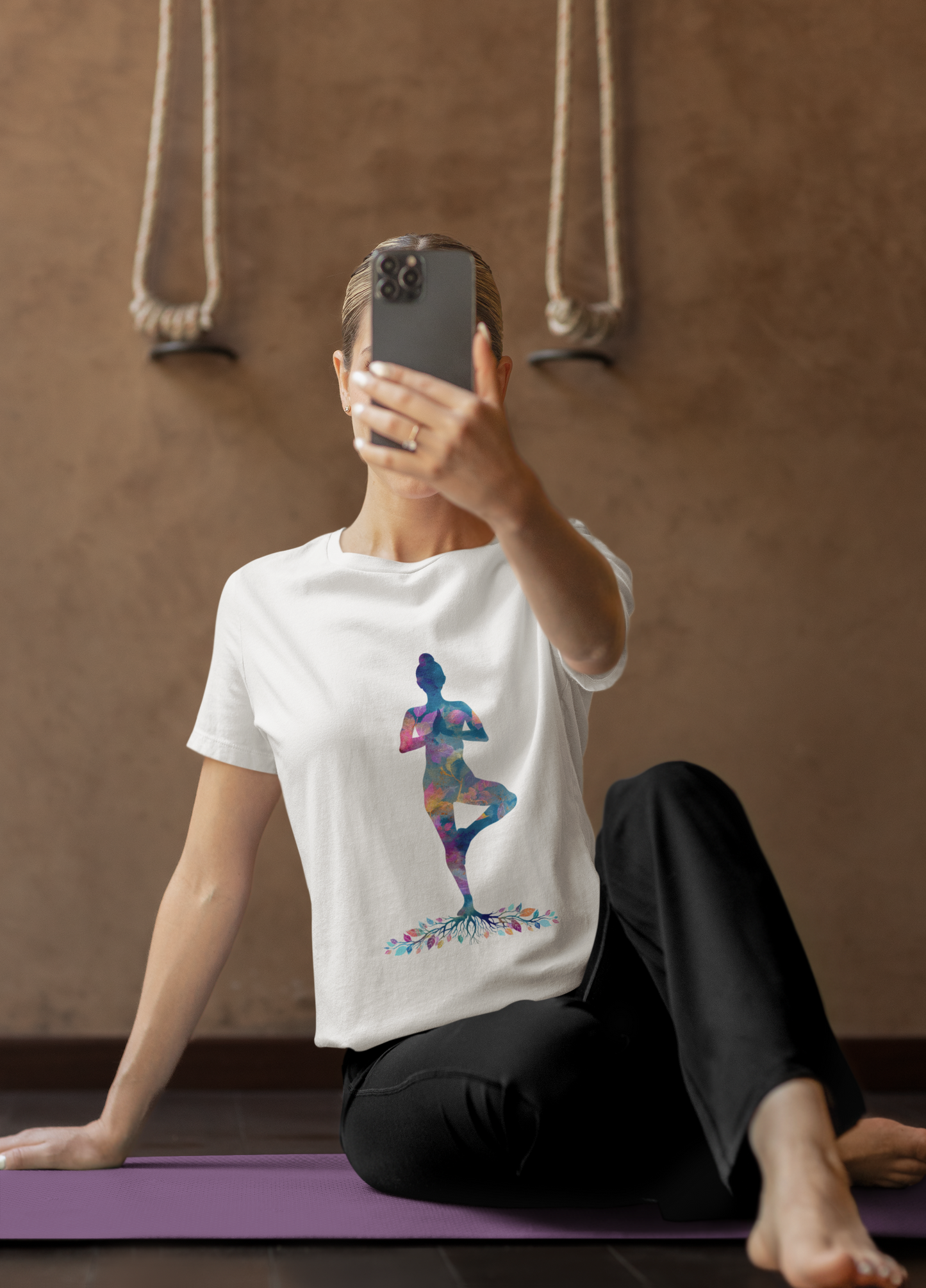 Colorful Tree Pose Mindful Yoga Tee - Unisex T-Shirt I Inspirational Yoga Art I Gift for Yogis I Relaxation & Meditation Tee