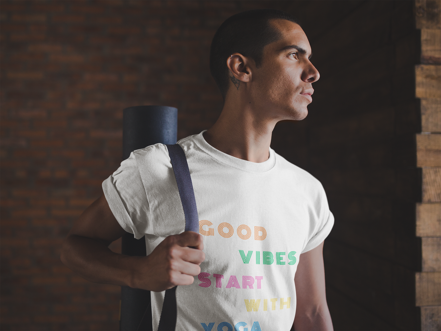 Good Vibes Start With Yoga Tee I Unisex Yoga T-Shirt I Wellness Gift for Yogis I Positive Vibes T-Shirt