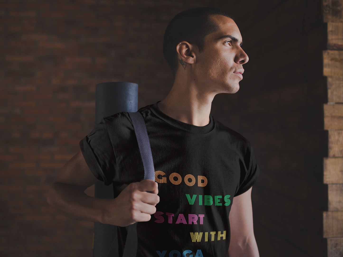 Good Vibes Start With Yoga Tee I Unisex Yoga T-Shirt I Wellness Gift for Yogis I Positive Vibes T-Shirt