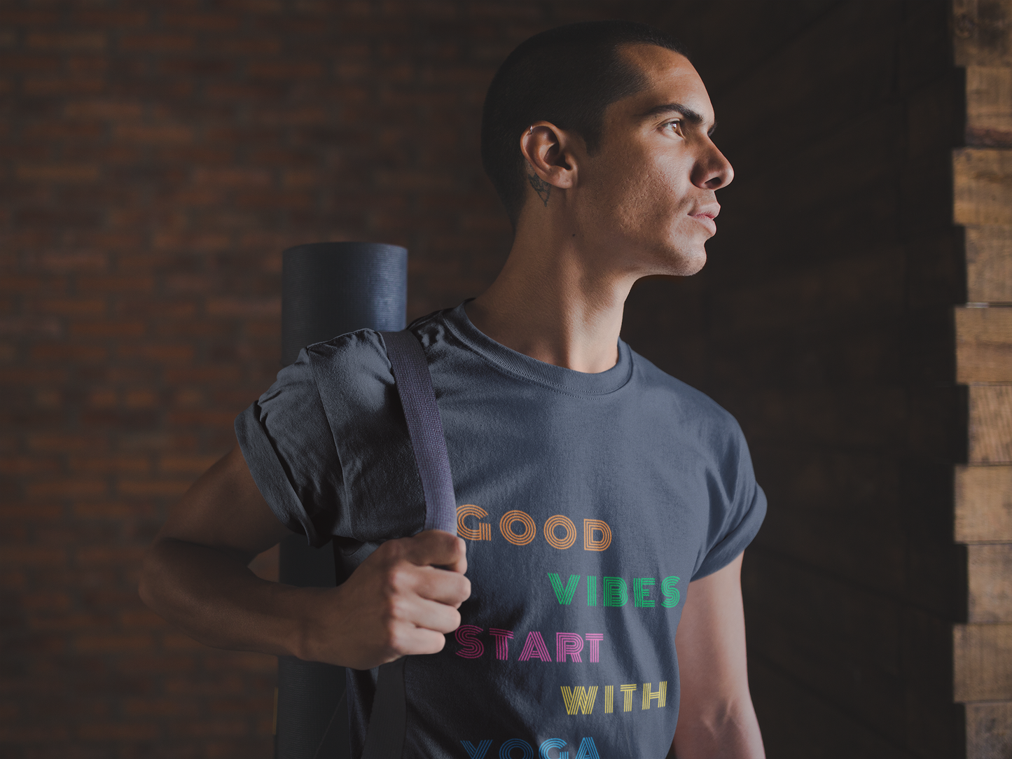 Good Vibes Start With Yoga Tee I Unisex Yoga T-Shirt I Wellness Gift for Yogis I Positive Vibes T-Shirt